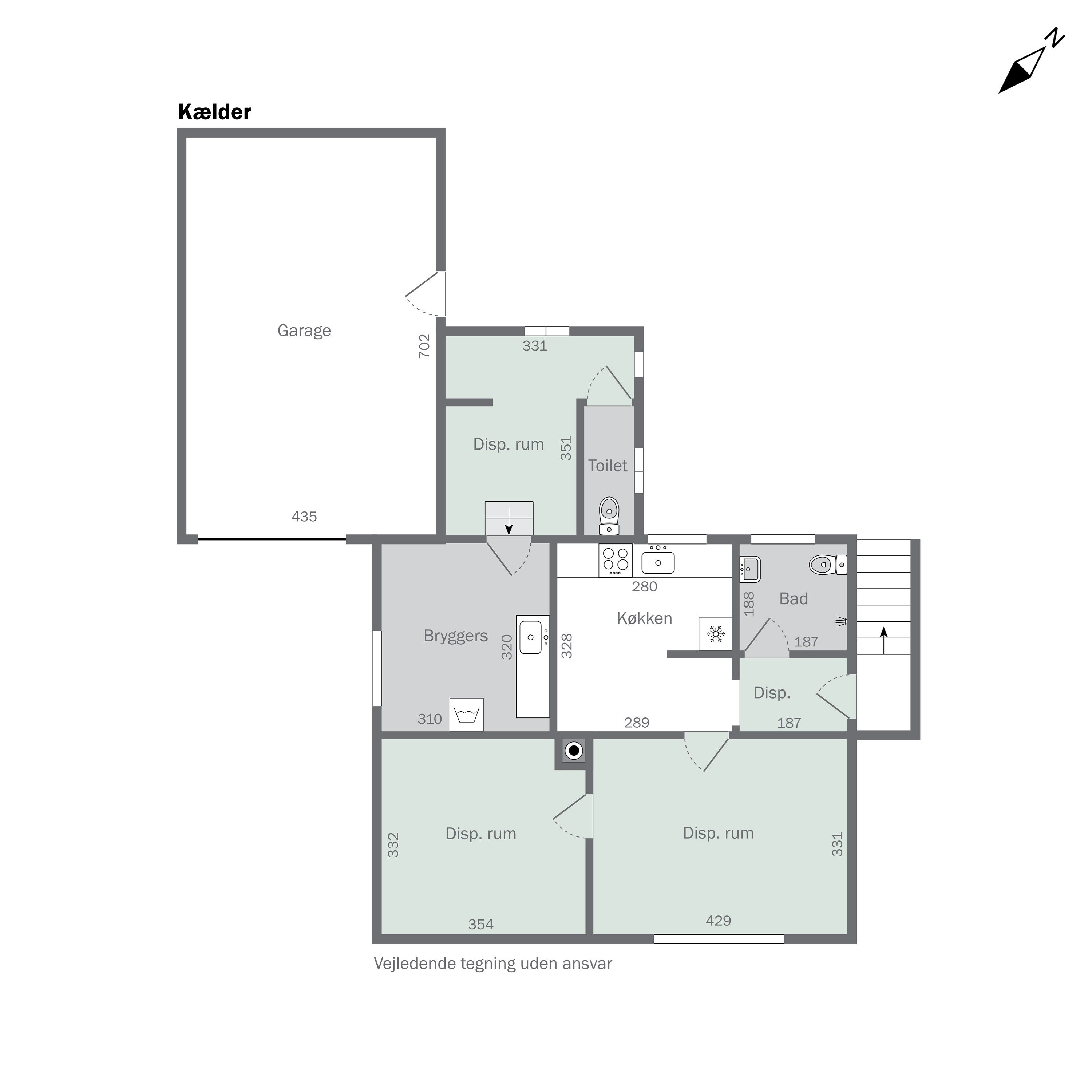 Plantegninger billede af Brickasvej 12, 3400 Hillerød