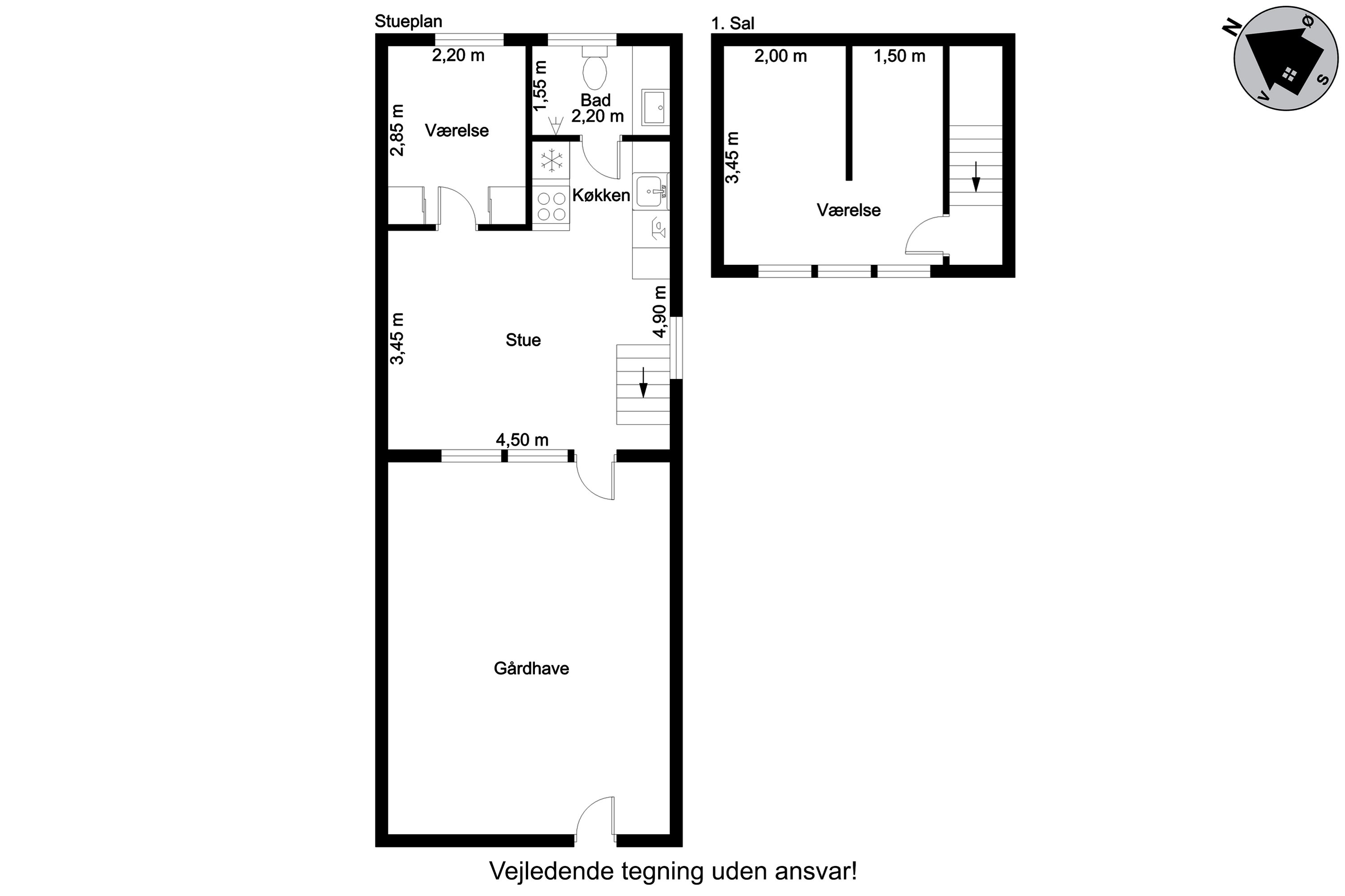 Plantegninger billede af Vester Fælled (G1) 160, Bork Havn, 6893 Hemmet