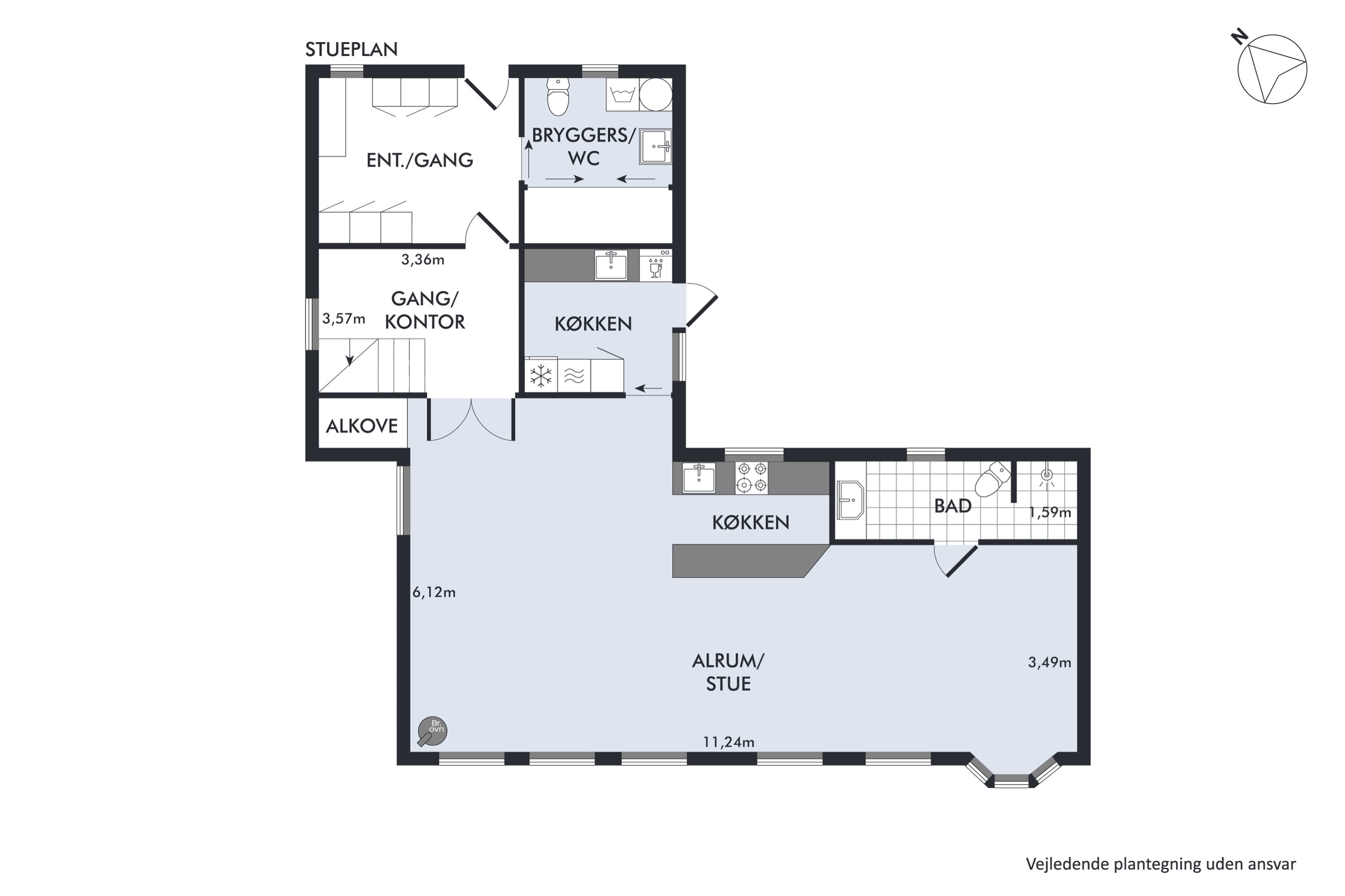 Plantegninger billede af Østerballe 12, Skelde, 6310 Broager