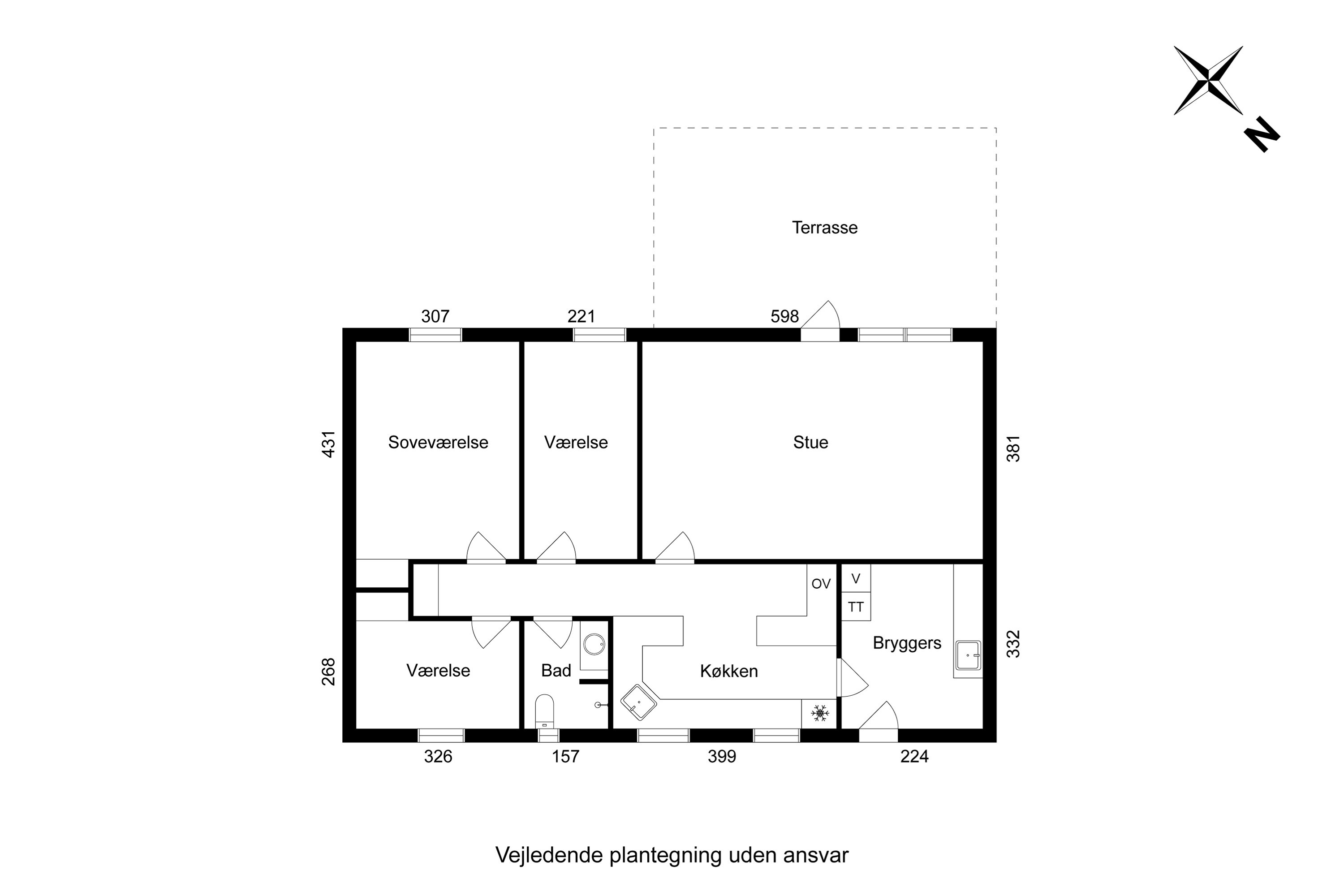 Plantegninger billede af Solsikkevej 5, 8700 Horsens