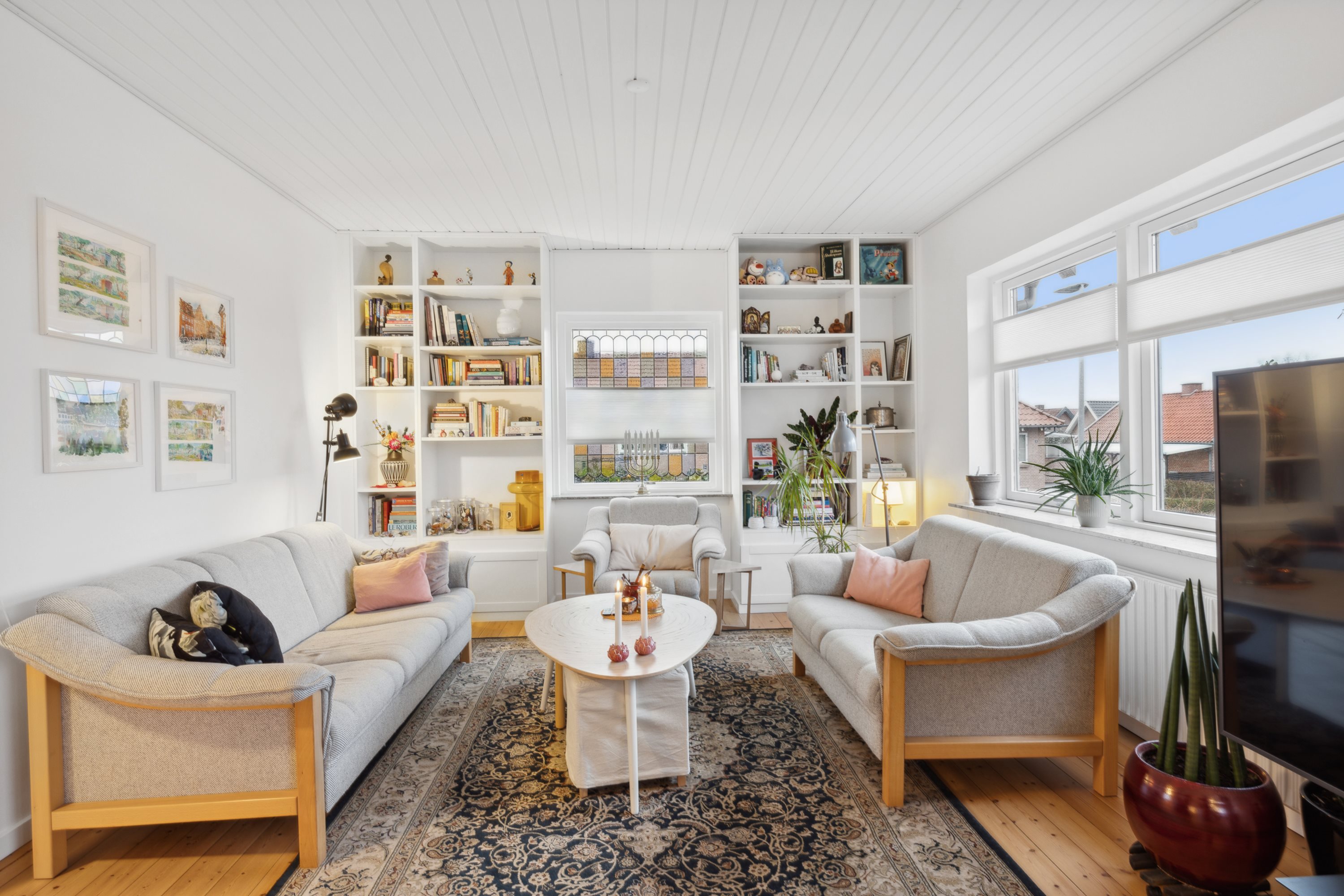 Fremhævet stue billede i fuldskærmstilstand. Billede af Johannes Ewalds Vej 7, 8800 Viborg