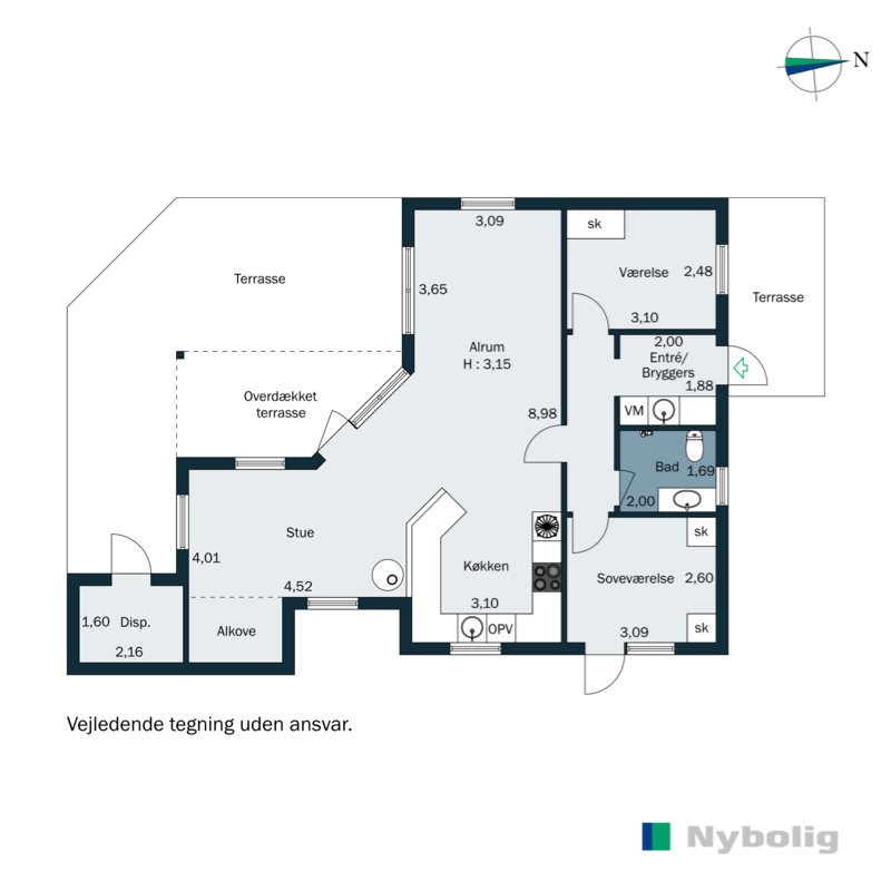 Plantegninger billede af Strandparksvej 63B, Saksild Str, 8300 Odder