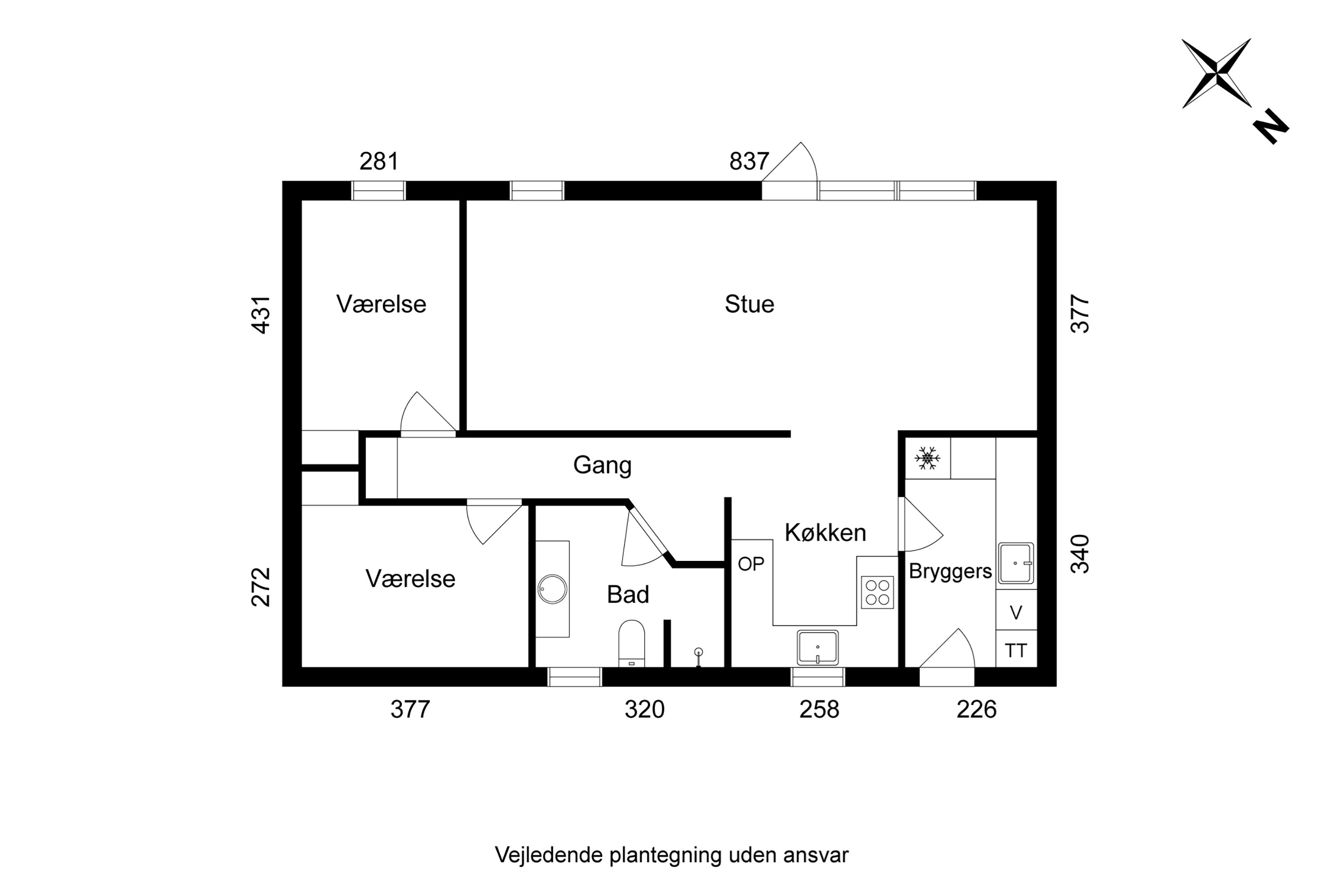 Plantegninger billede af Solsikkevej 3, 8700 Horsens