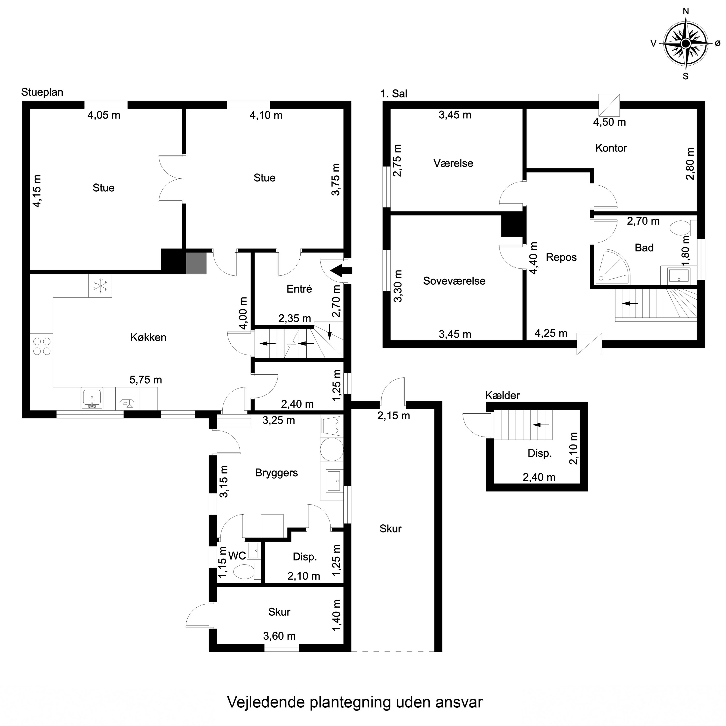 Plantegninger billede af Vindelevvej 54, Vindelev, 7300 Jelling