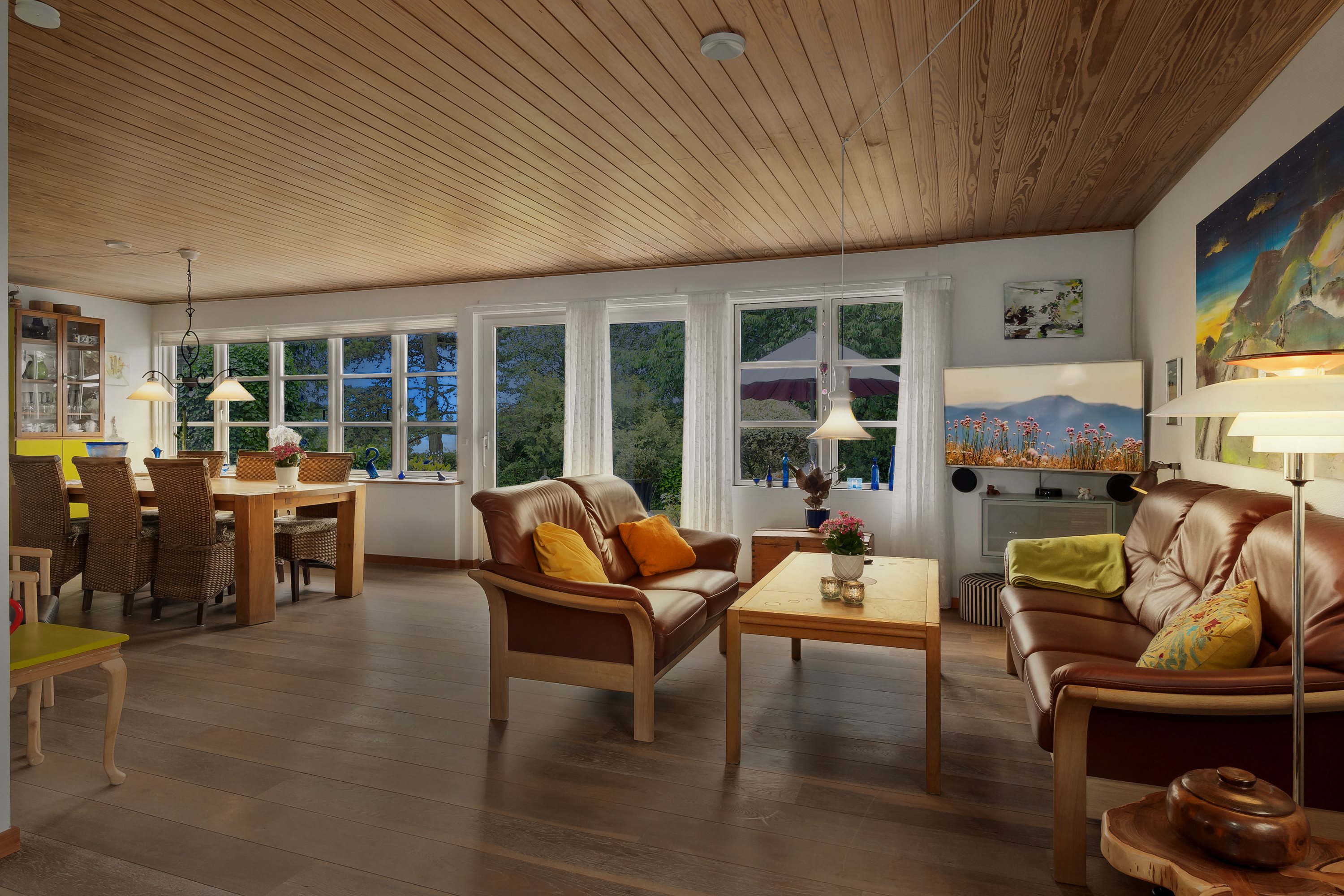 Fremhævet aftenstemning  billede i fuldskærmstilstand. Billede af Kirkebjergvej 4, 4623 Lille Skensved