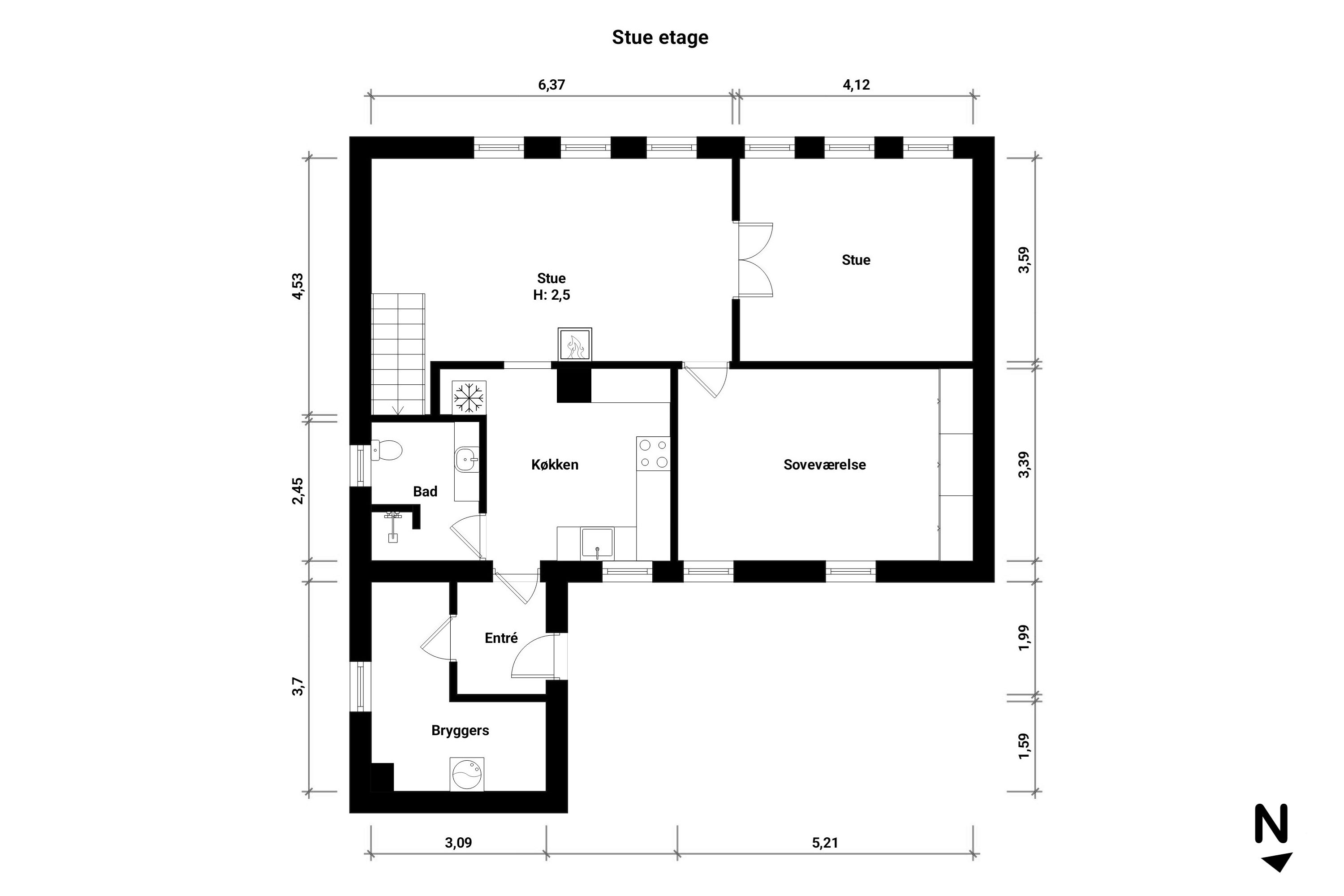 Plantegninger billede af Thorsensvej 12, Kartofte, 4990 Sakskøbing