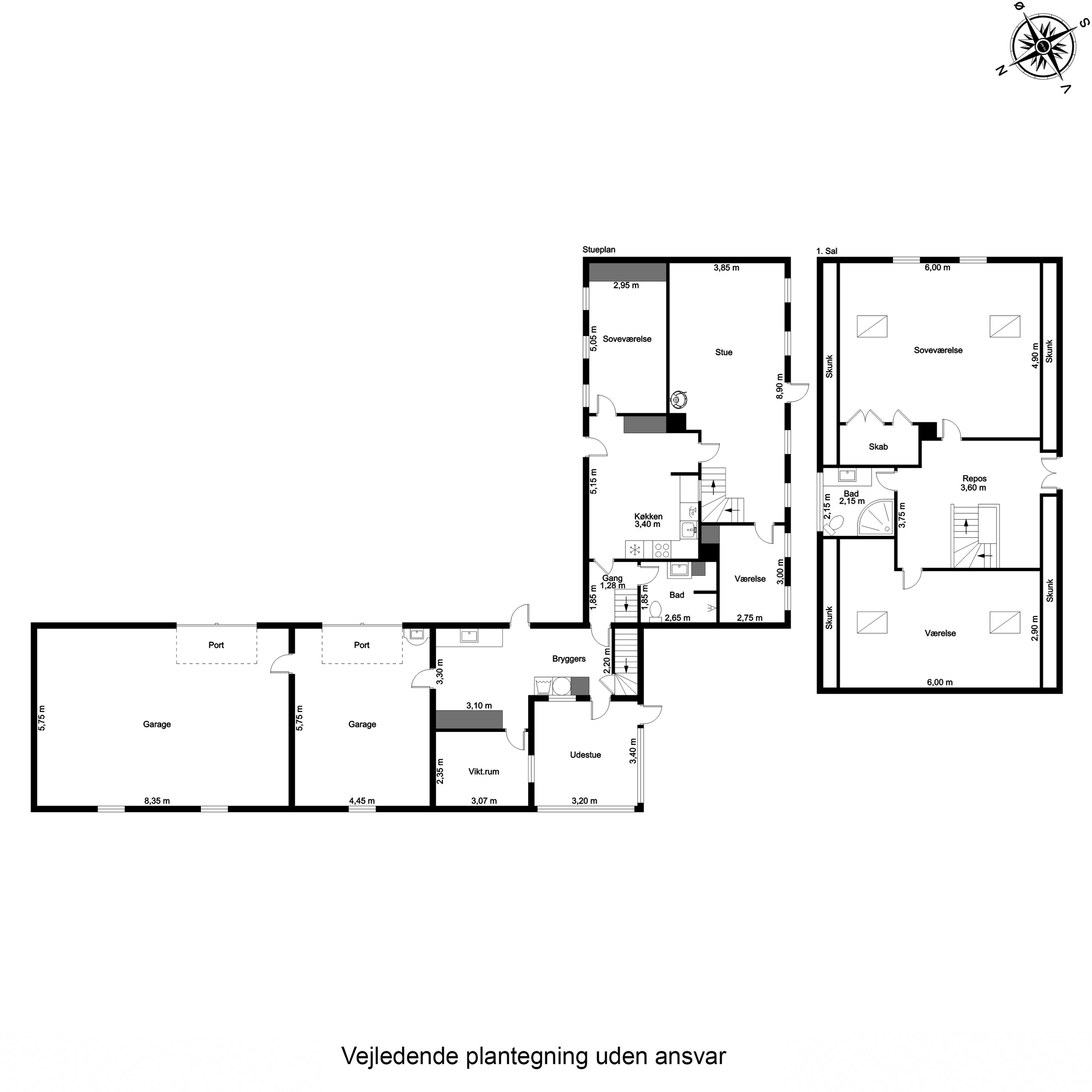 Plantegninger billede af Hovedvejen 227, Roerslev Mrk, 5580 Nørre Aaby