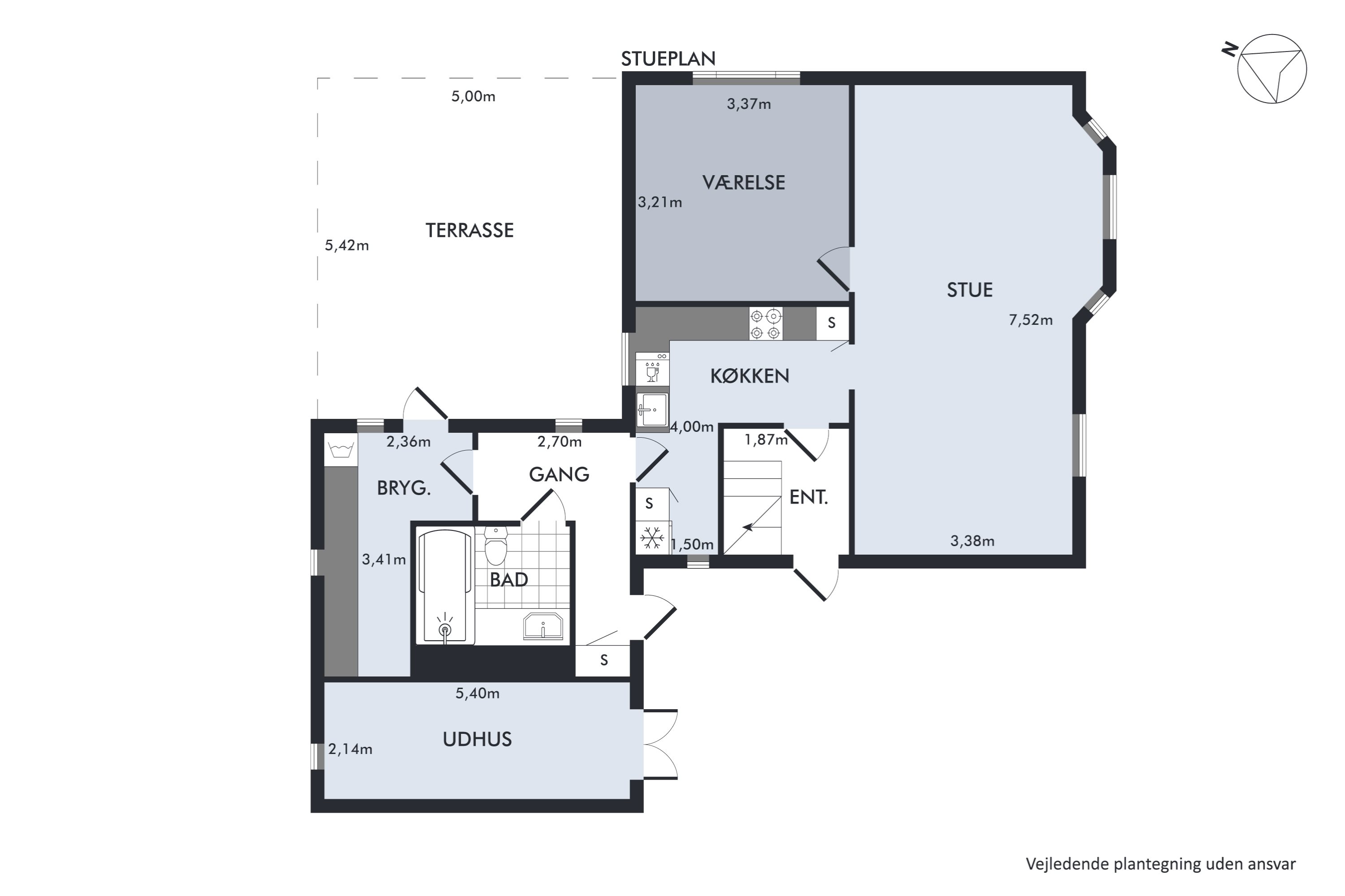 Plantegninger billede af Ørstedsvej 1, 9460 Brovst