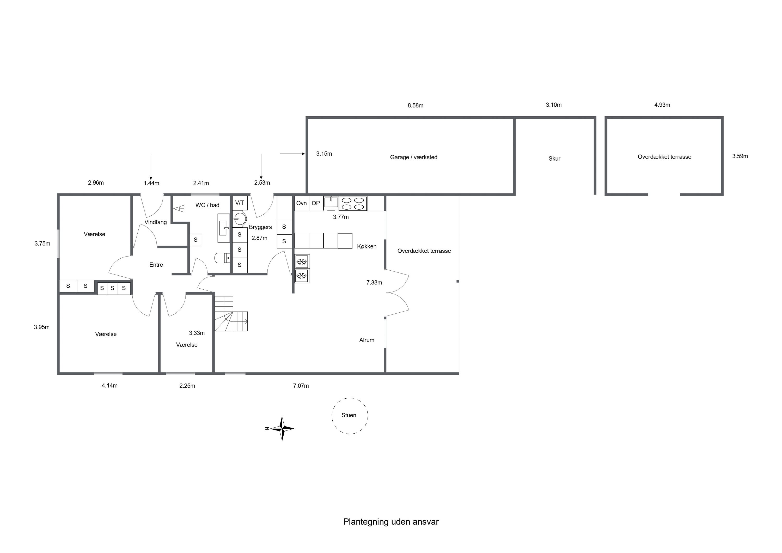 Plantegninger billede af Sybergsvej 2, 7000 Fredericia