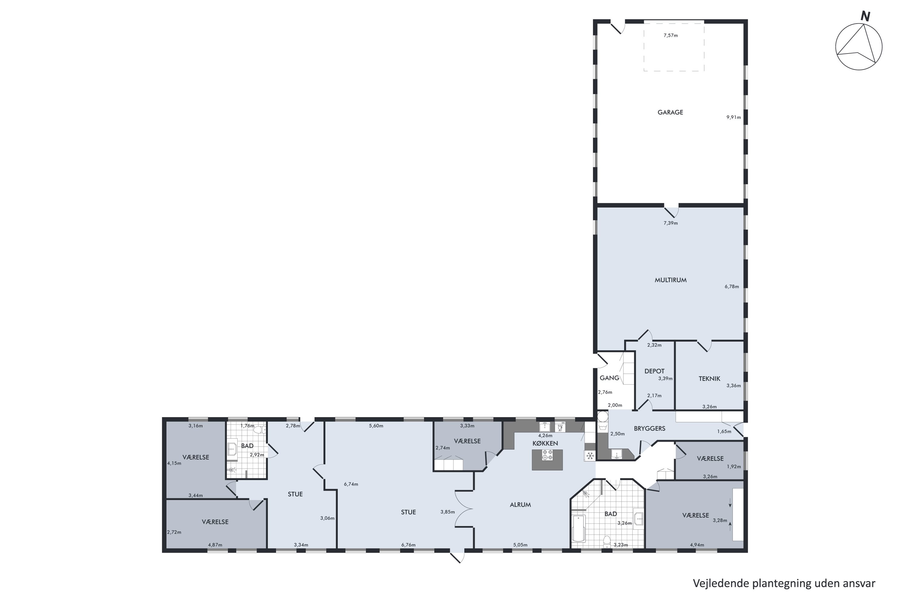 Plantegninger billede af Obbekjærvej 129, Obbekær, 6760 Ribe