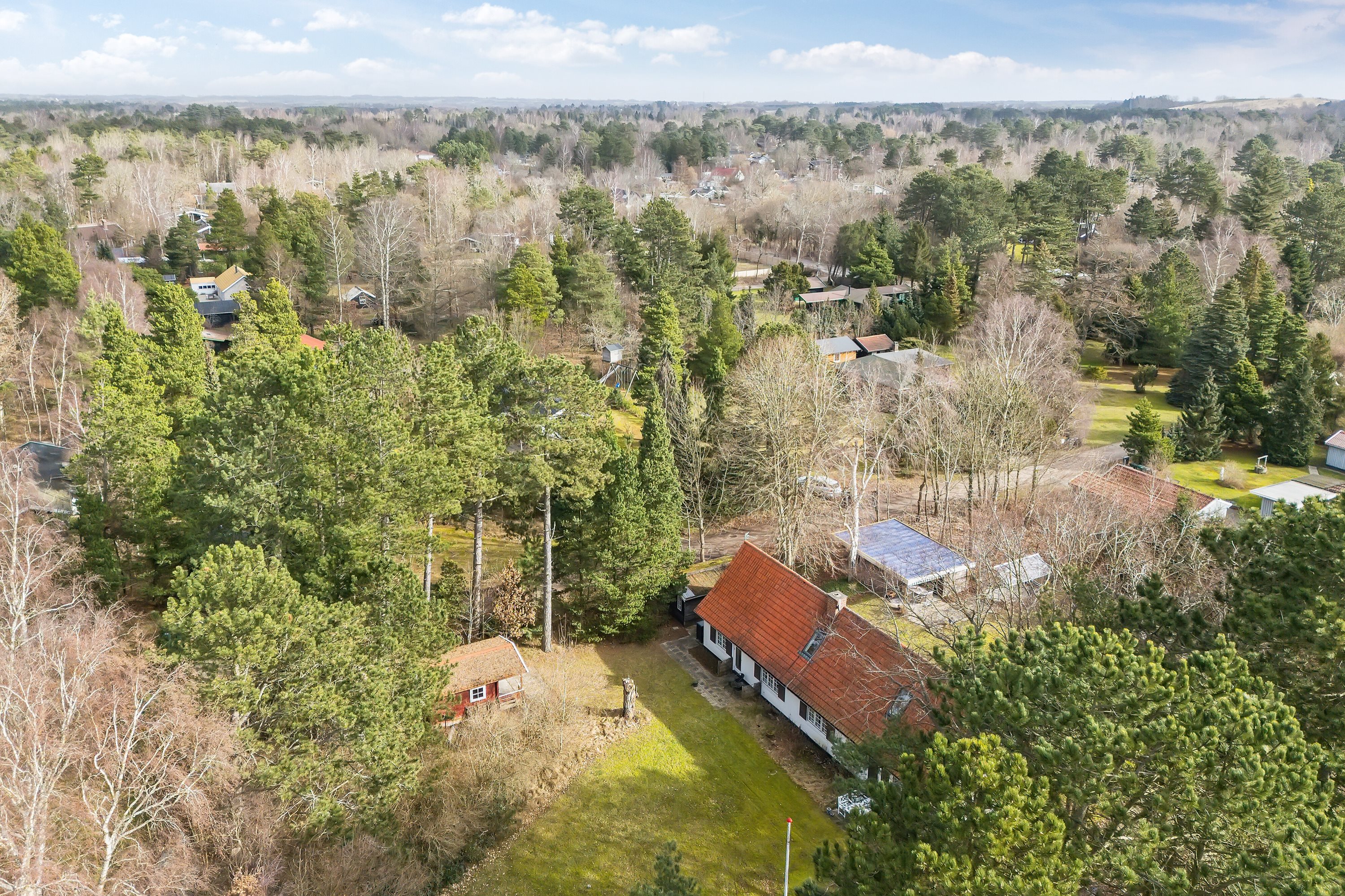 Fremhævet luftfoto billede i fuldskærmstilstand. Billede af Vej 11 3, Jyderup Lyng, 4560 Vig