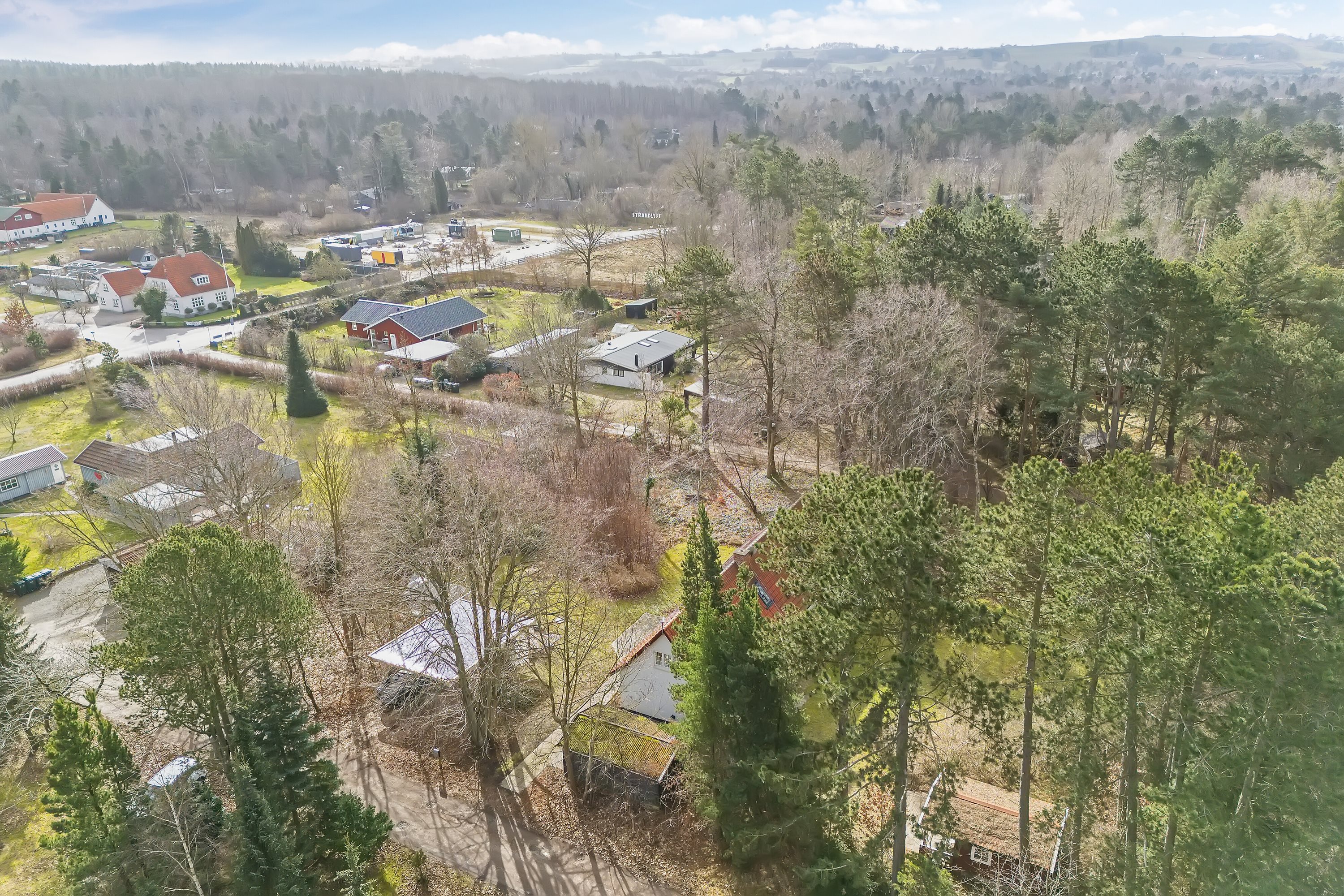 Fremhævet luftfoto billede i fuldskærmstilstand. Billede af Vej 11 3, Jyderup Lyng, 4560 Vig