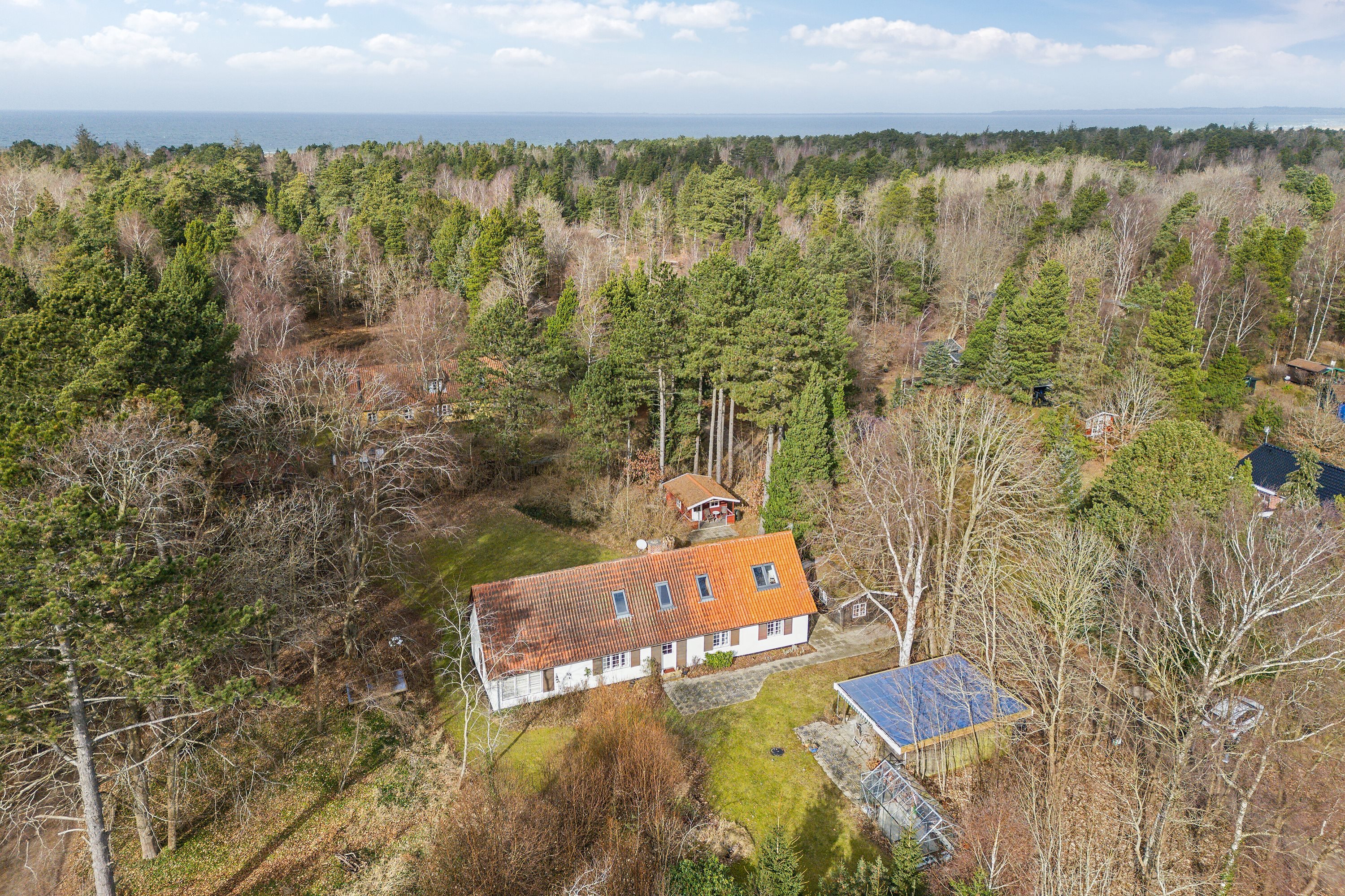 Fremhævet luftfoto billede i fuldskærmstilstand. Billede af Vej 11 3, Jyderup Lyng, 4560 Vig