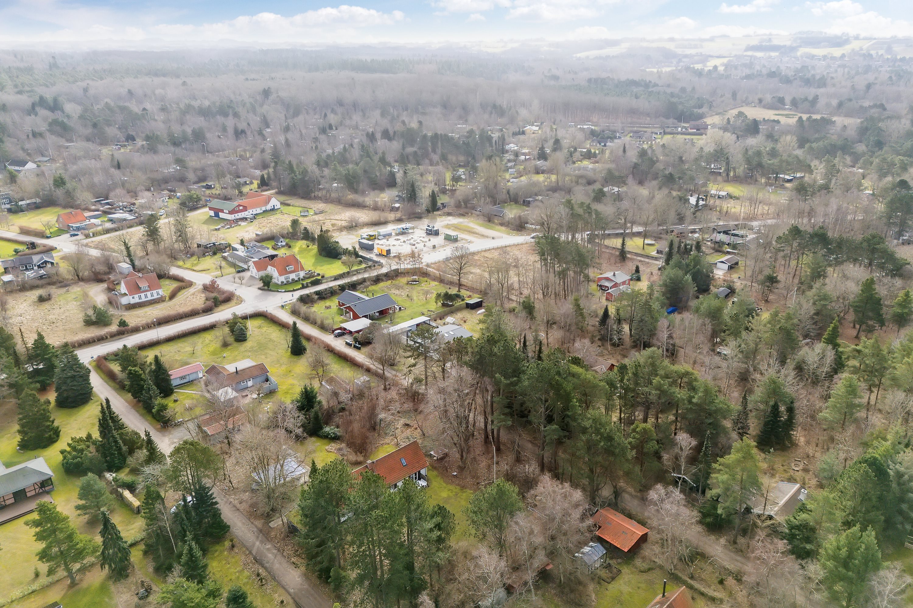 Fremhævet luftfoto billede i fuldskærmstilstand. Billede af Vej 11 3, Jyderup Lyng, 4560 Vig