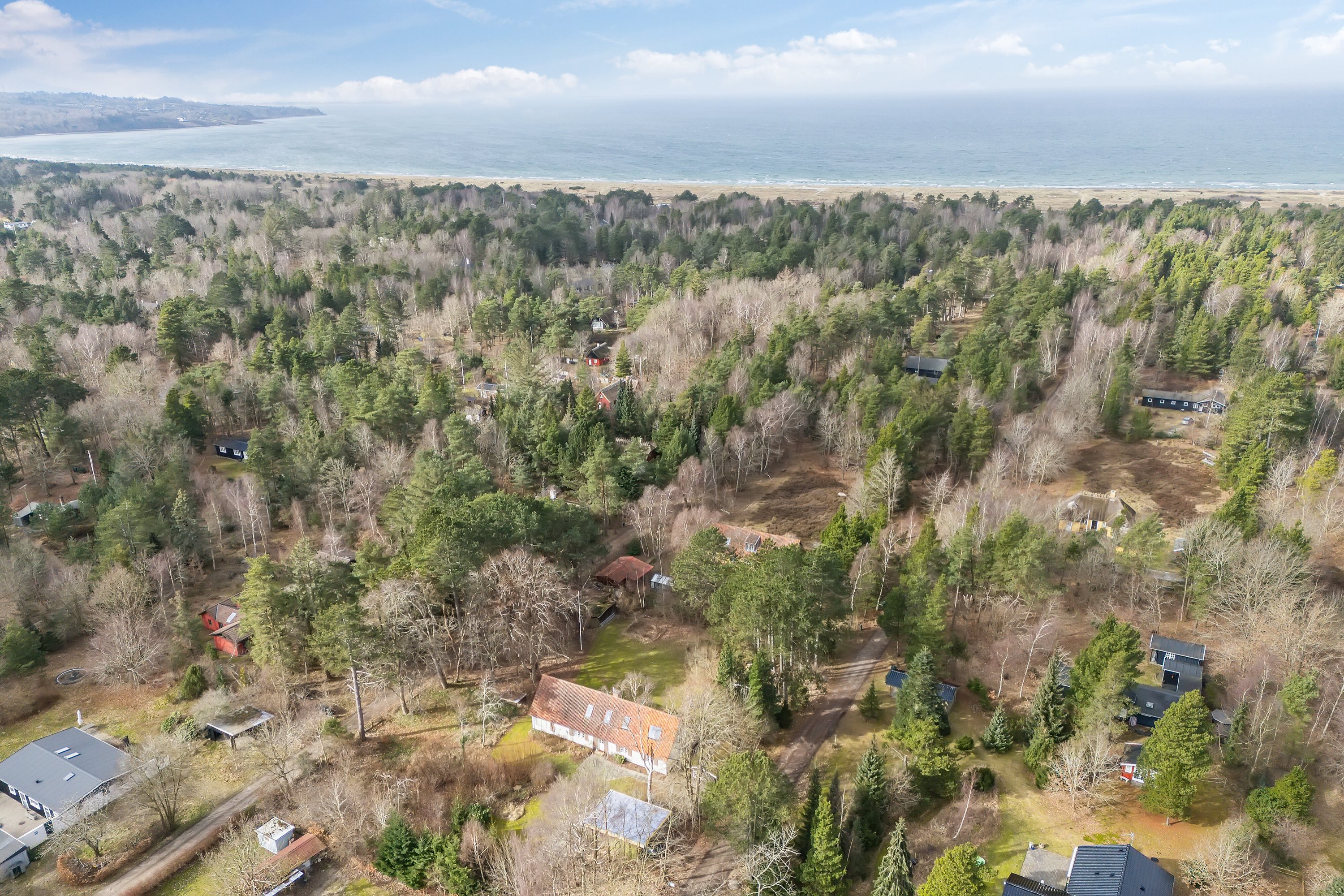 Fremhævet luftfoto billede i fuldskærmstilstand. Billede af Vej 11 3, Jyderup Lyng, 4560 Vig