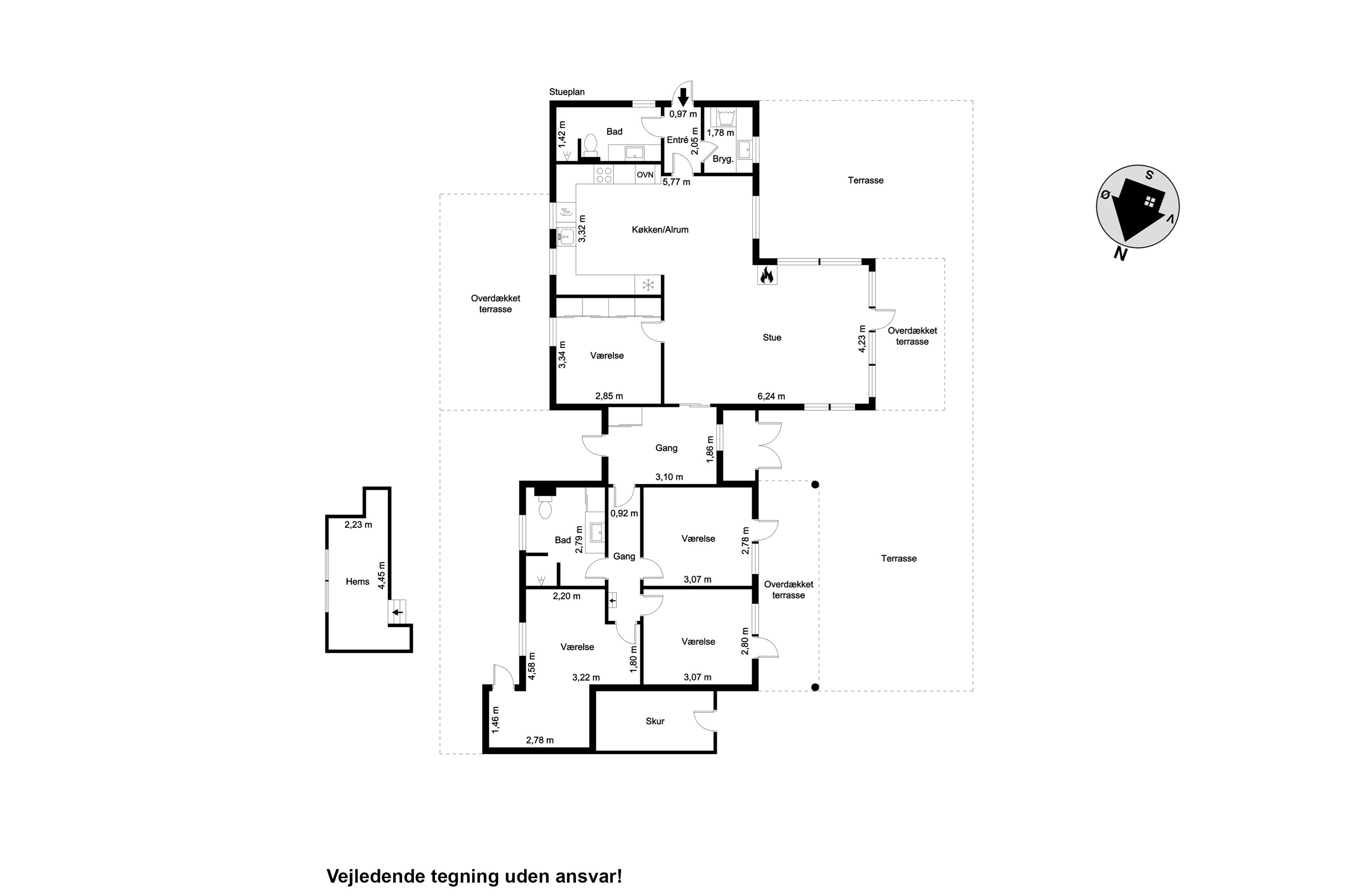 Plantegninger billede af Martsvej 39, Skal Klit, 9800 Hjørring