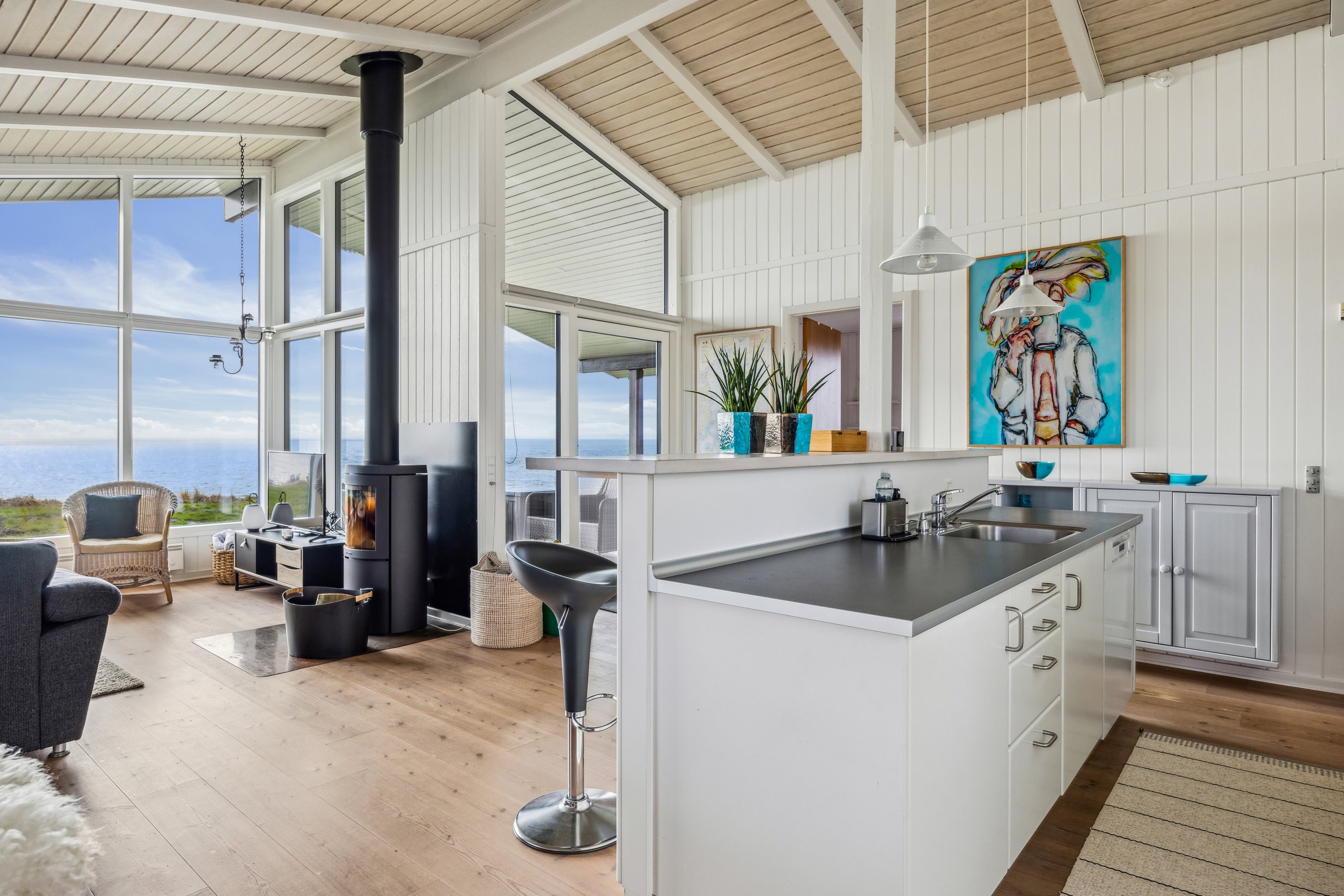 Fremhævet køkken billede i fuldskærmstilstand. Billede af Skråningen 42, Strands, 8420 Knebel