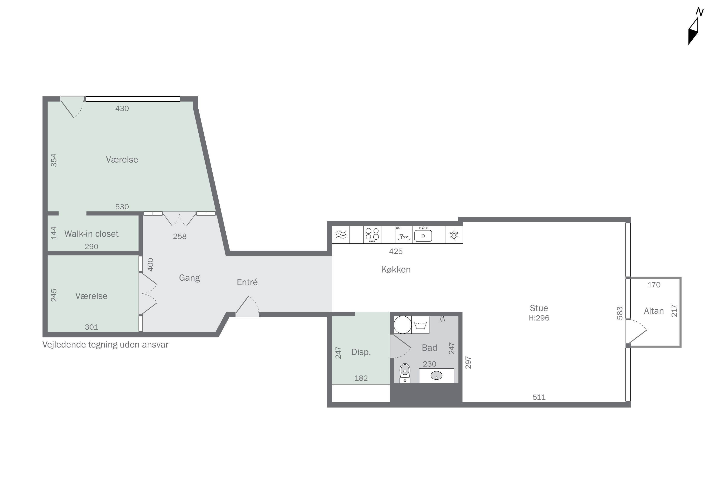 Plantegninger billede af (ER PÅ PAUSE) Drechselsgade 4A, 5. th., 2300 København S