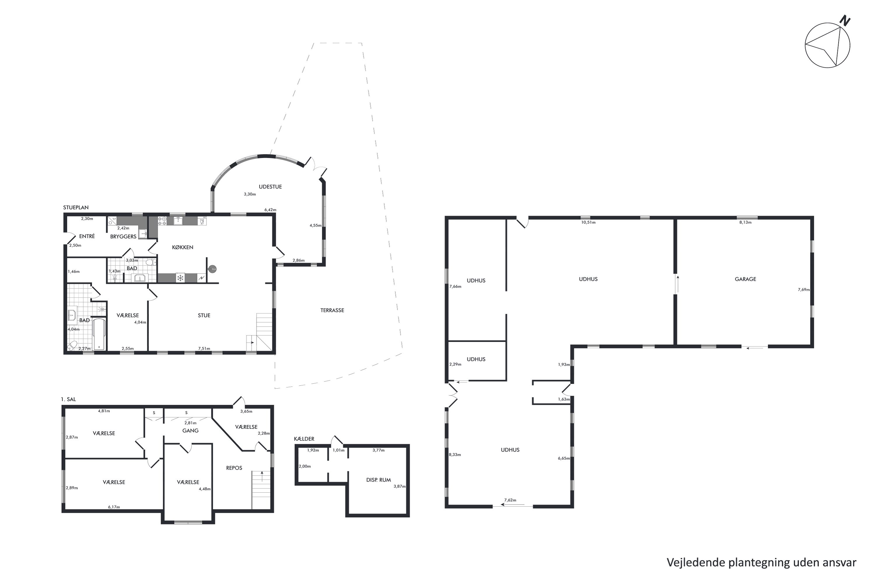 Plantegninger billede af Hviddingvej 11, Hammershøj, 8830 Tjele