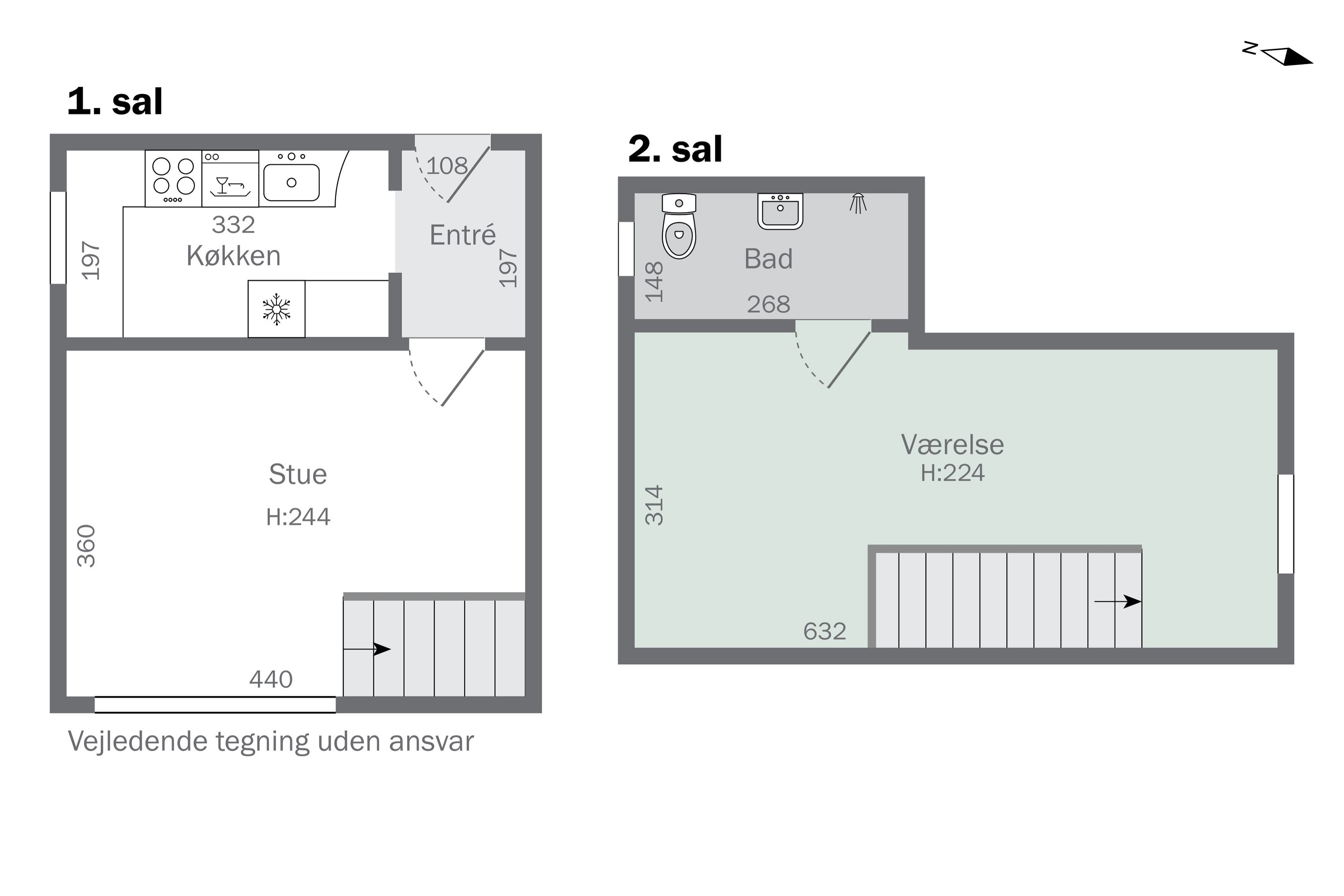 Plantegninger billede af Rødovrevej 348, 1. th., 2610 Rødovre