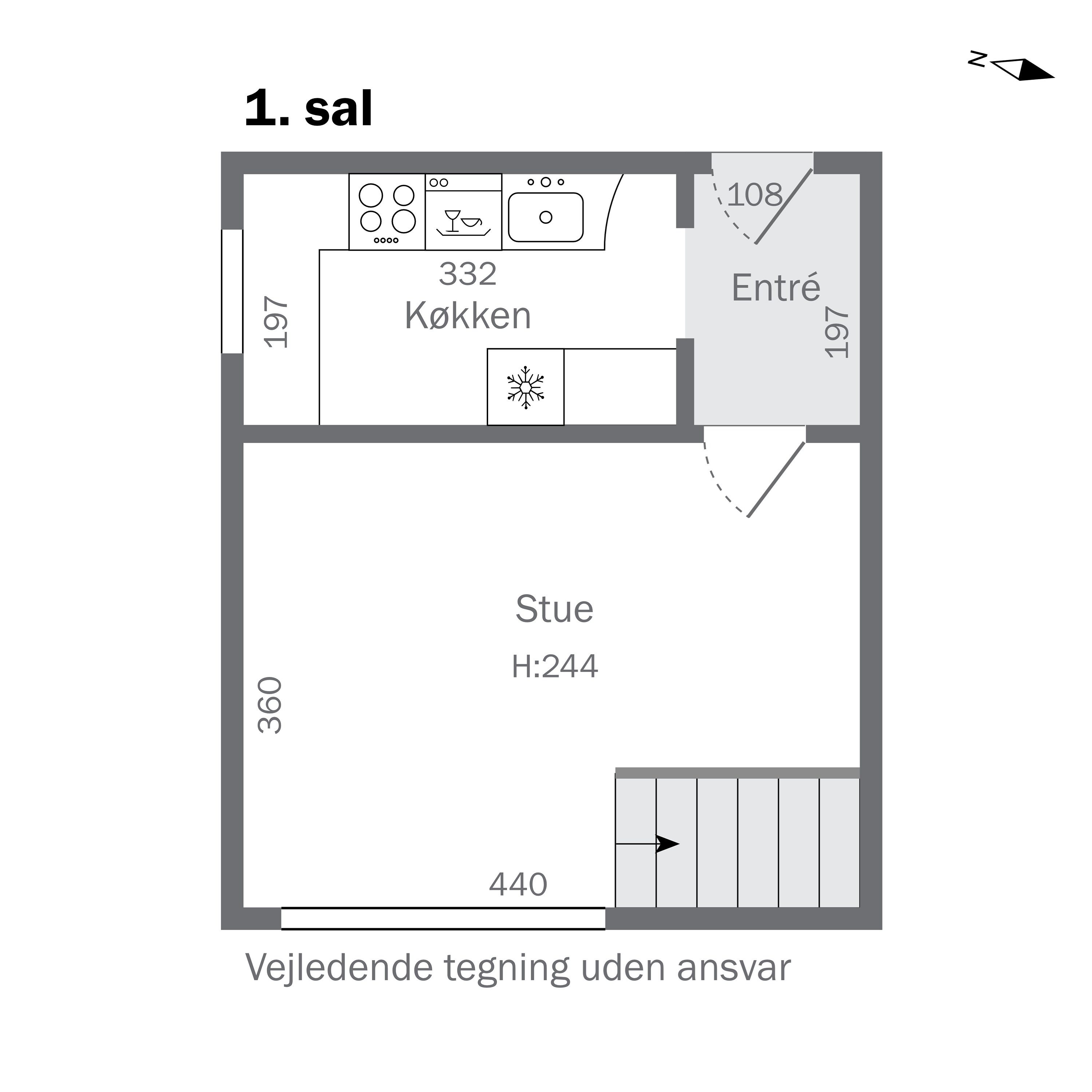 Plantegninger billede af Rødovrevej 348, 1. th., 2610 Rødovre