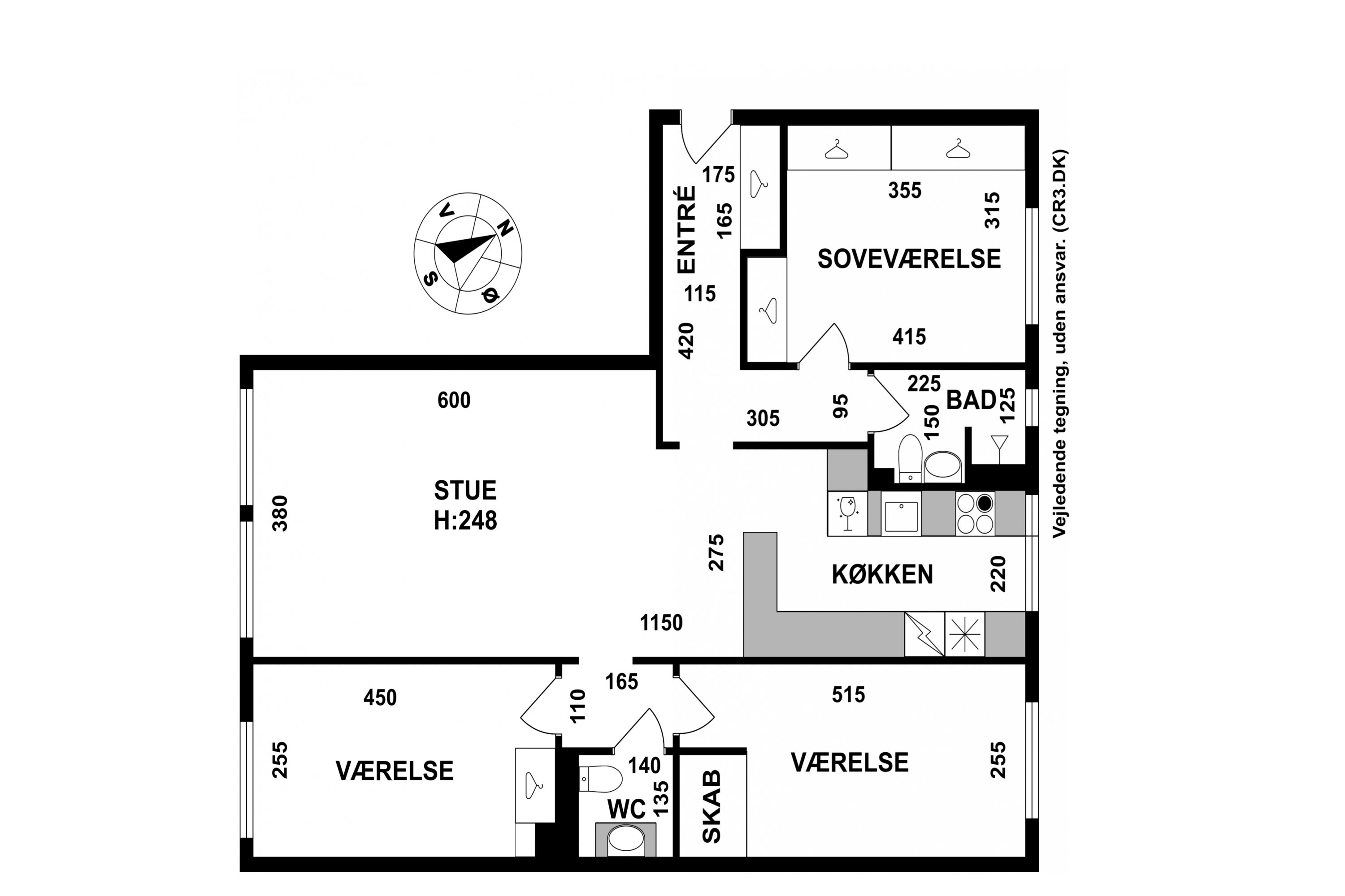 Plantegninger billede af Egeparken 33A, 3. tv., 2680 Solrød Strand