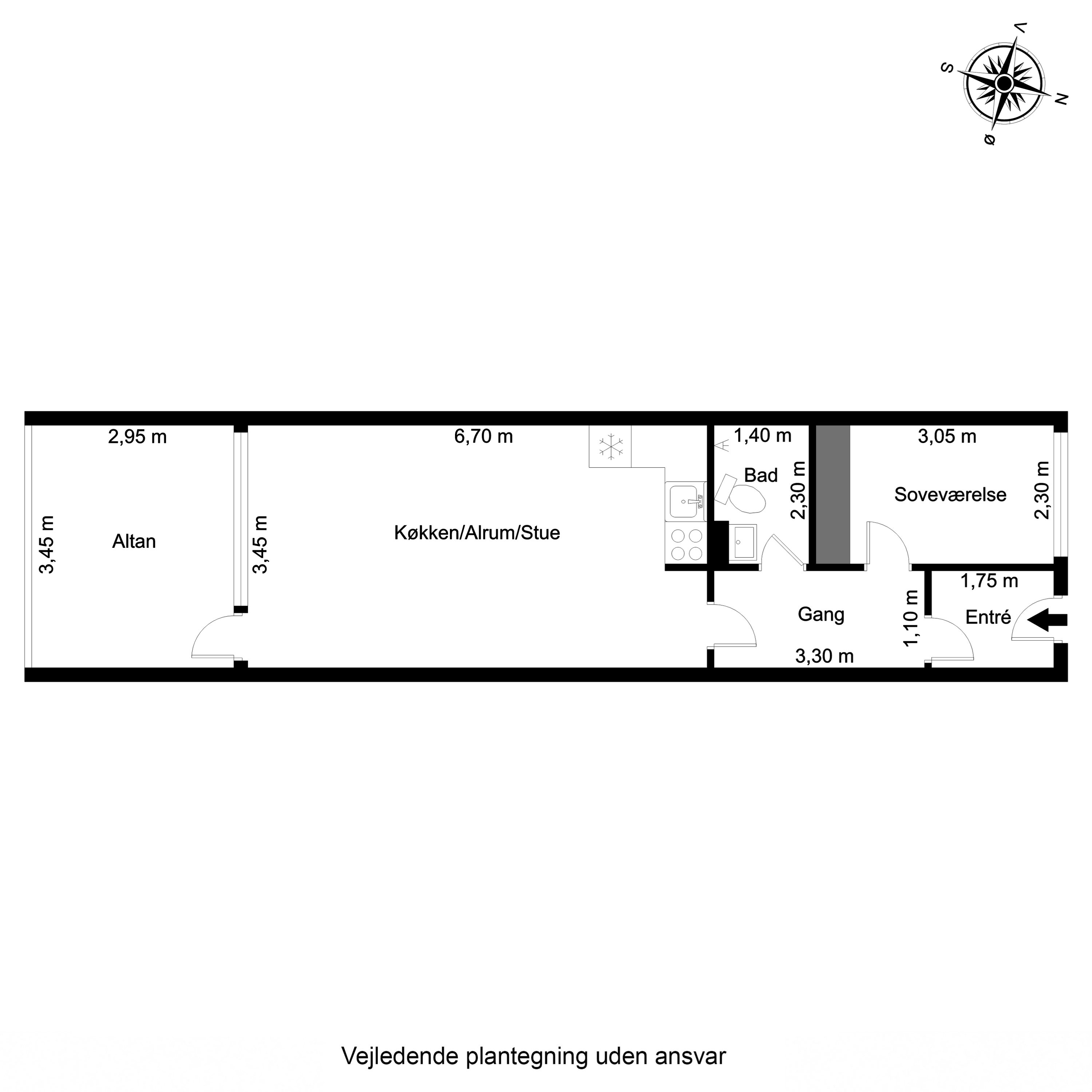 Plantegninger billede af Strandvejen 61C, 1. 205., Fanø Bad, 6720 Fanø