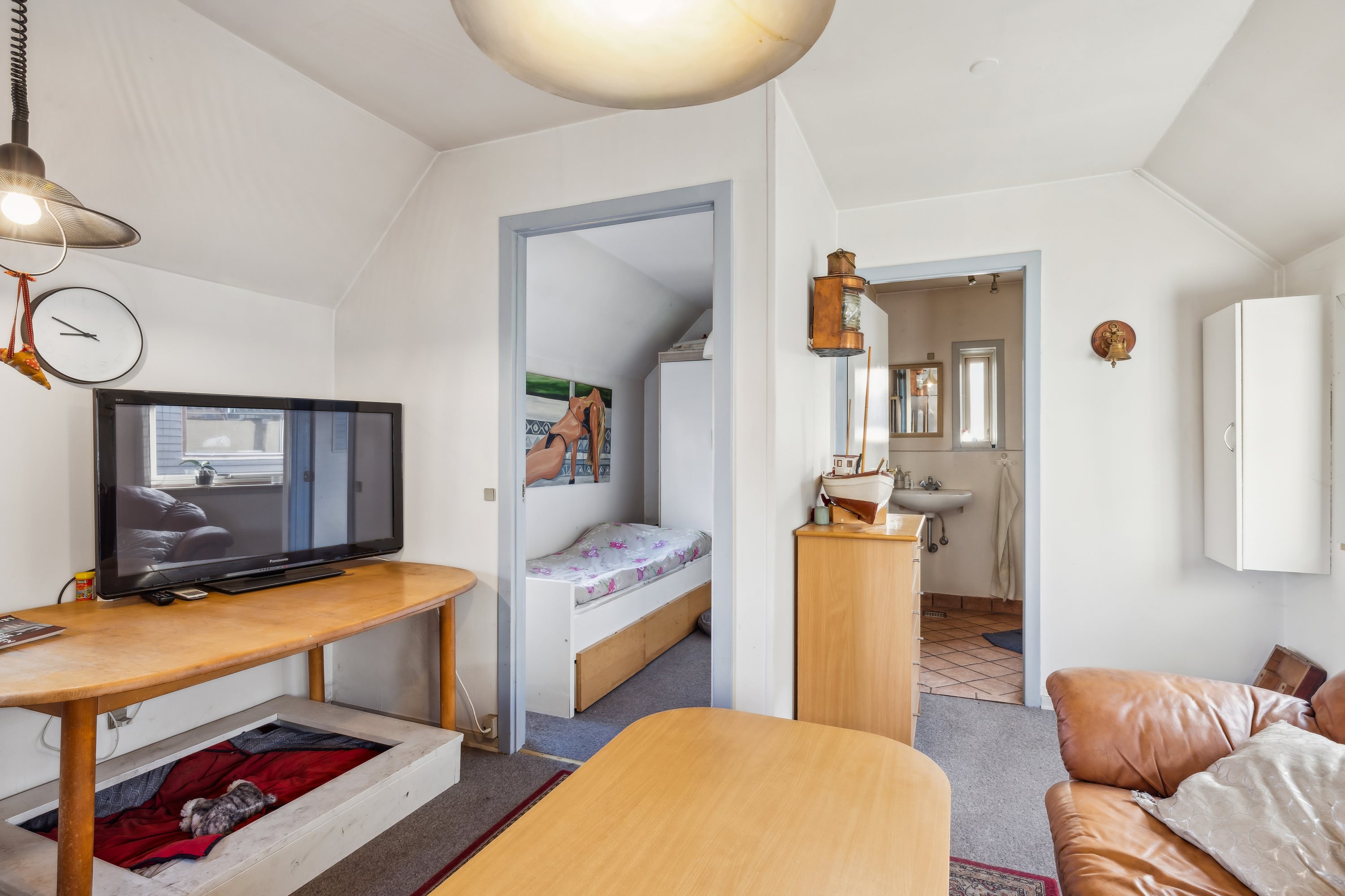 Fremhævet stue billede i fuldskærmstilstand. Billede af Havnevej 115A+B, 8500 Grenaa