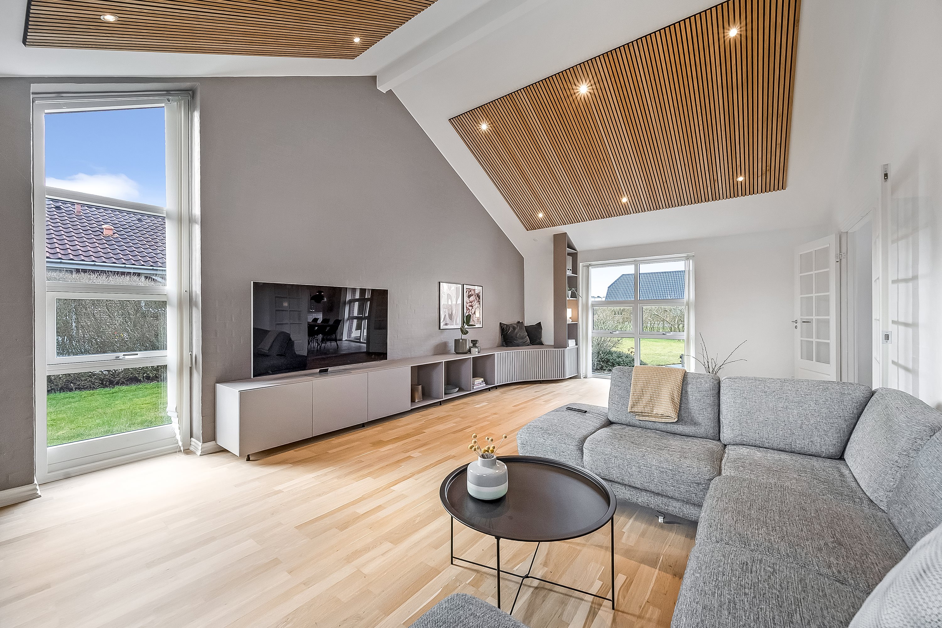 Fremhævet stue billede i fuldskærmstilstand. Billede af Oldagervænget 22, 6900 Skjern