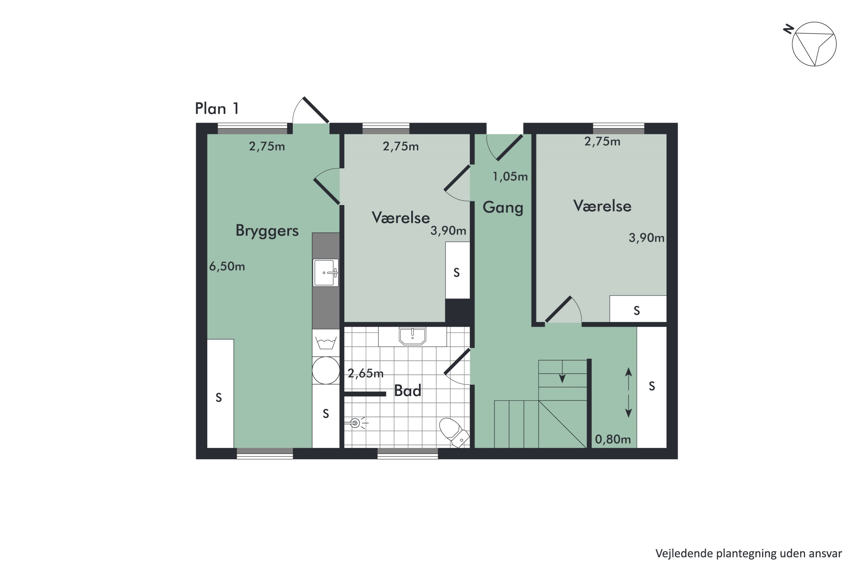 Plantegninger billede af Abelsvej 24, Vejgaard, 9000 Aalborg