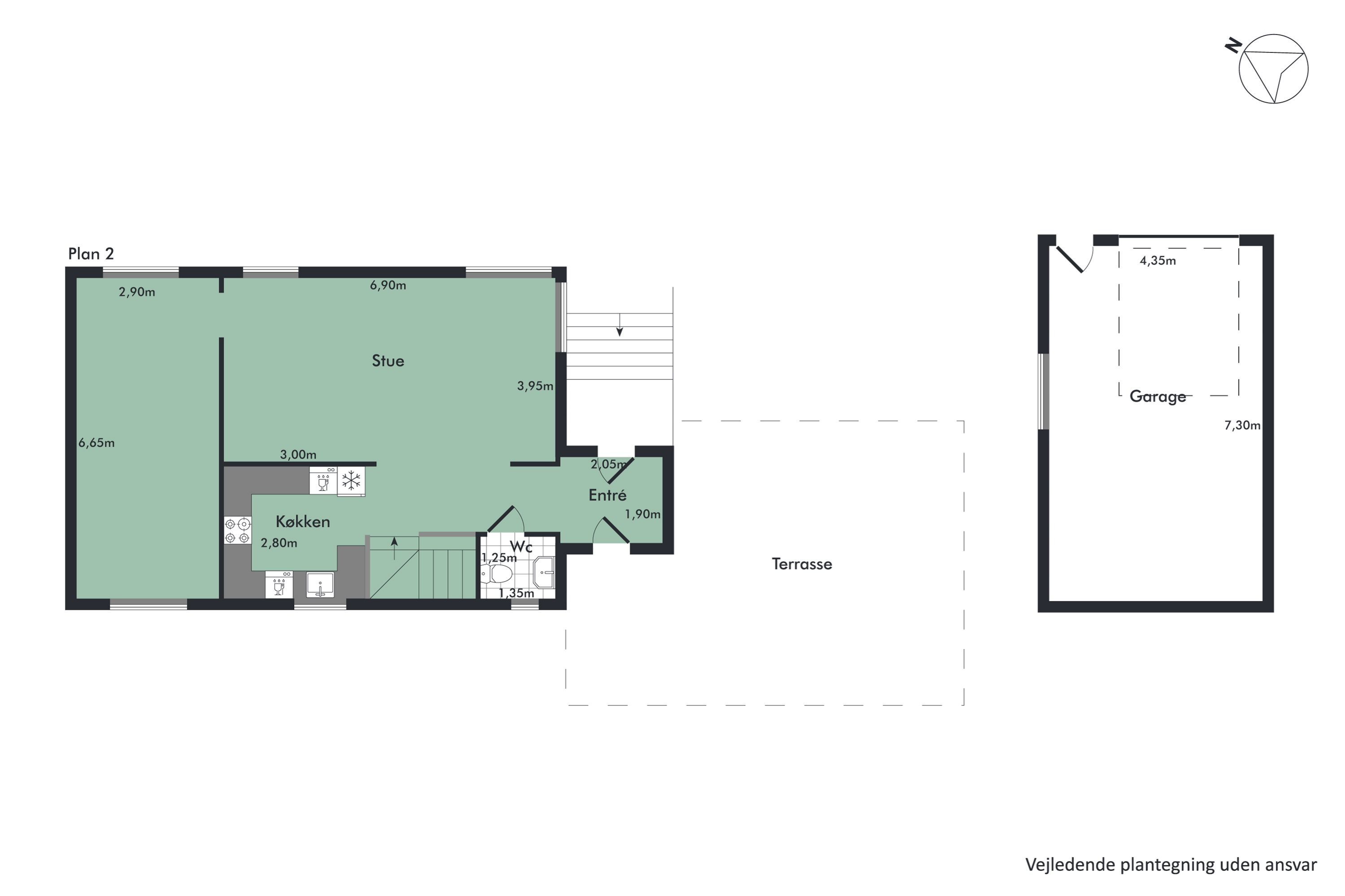 Plantegninger billede af Abelsvej 24, Vejgaard, 9000 Aalborg