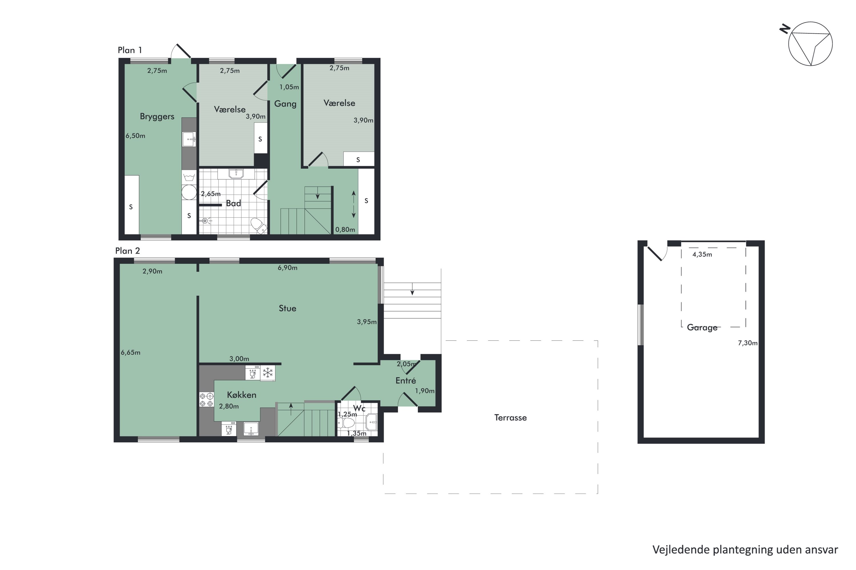 Plantegninger billede af Abelsvej 24, Vejgaard, 9000 Aalborg
