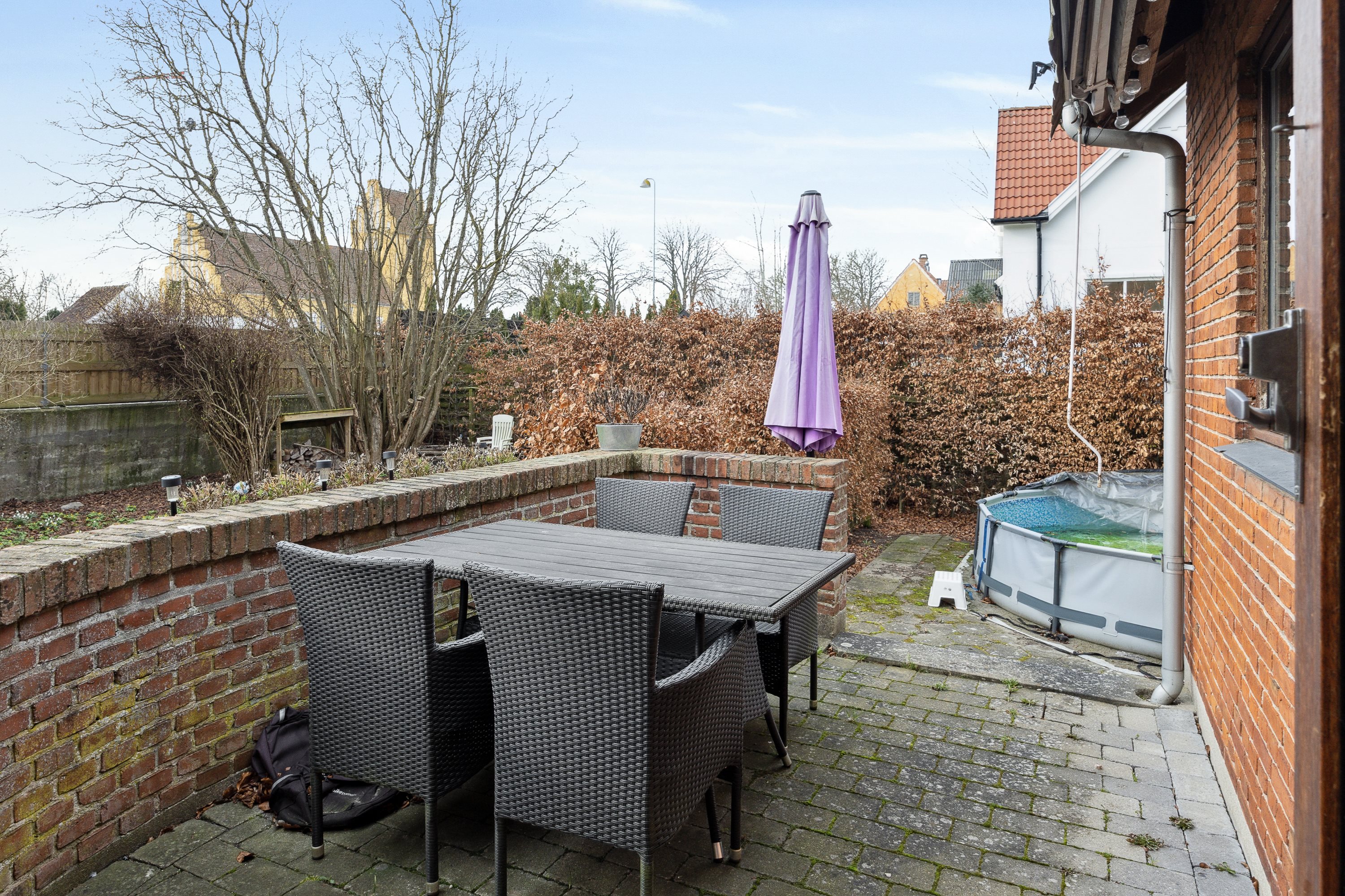 Fremhævet terrasse billede i fuldskærmstilstand. Billede af Åvej 1, 4632 Bjæverskov