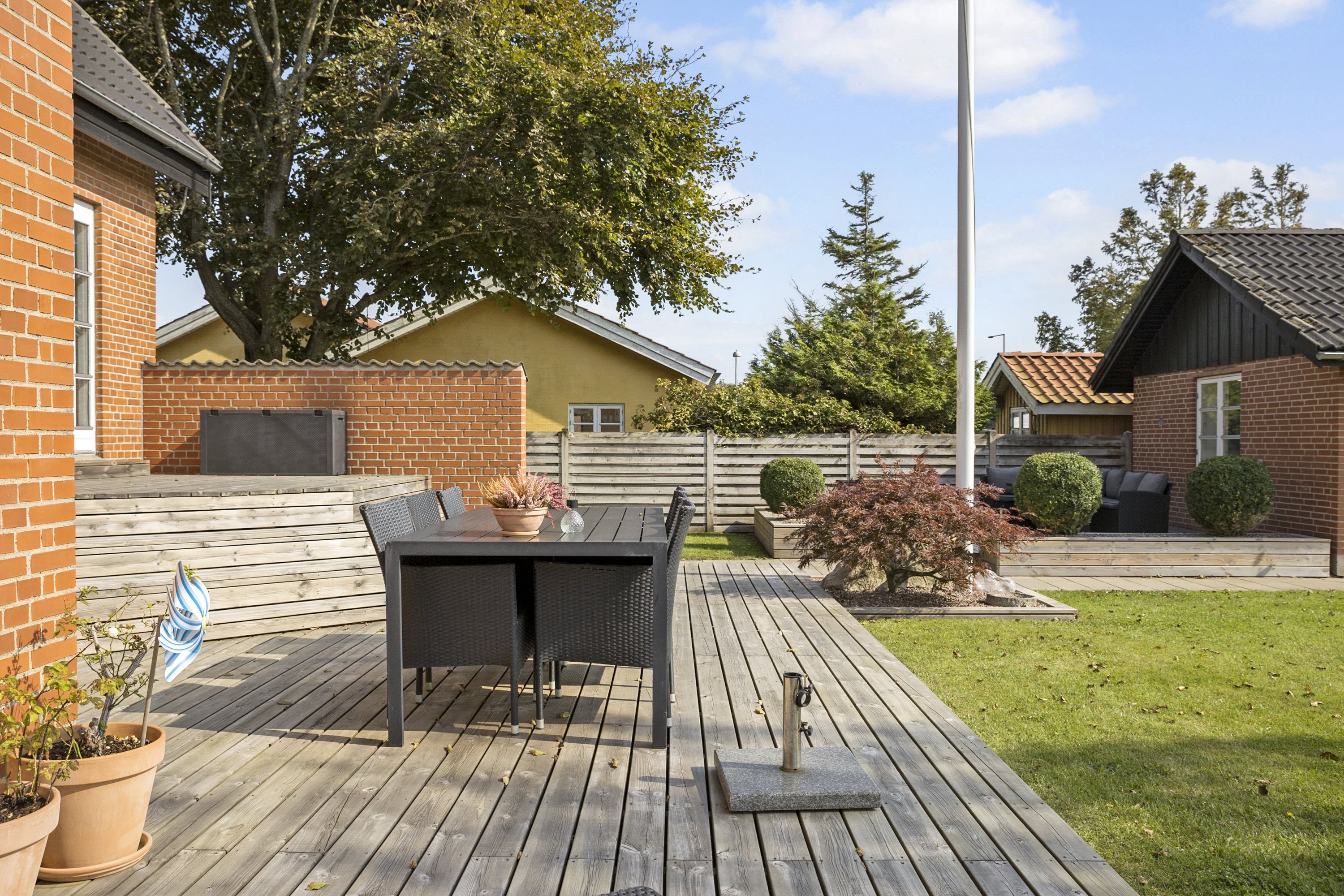 Fremhævet terrasse billede i fuldskærmstilstand. Billede af Halvorsmindevej 5, 9800 Hjørring