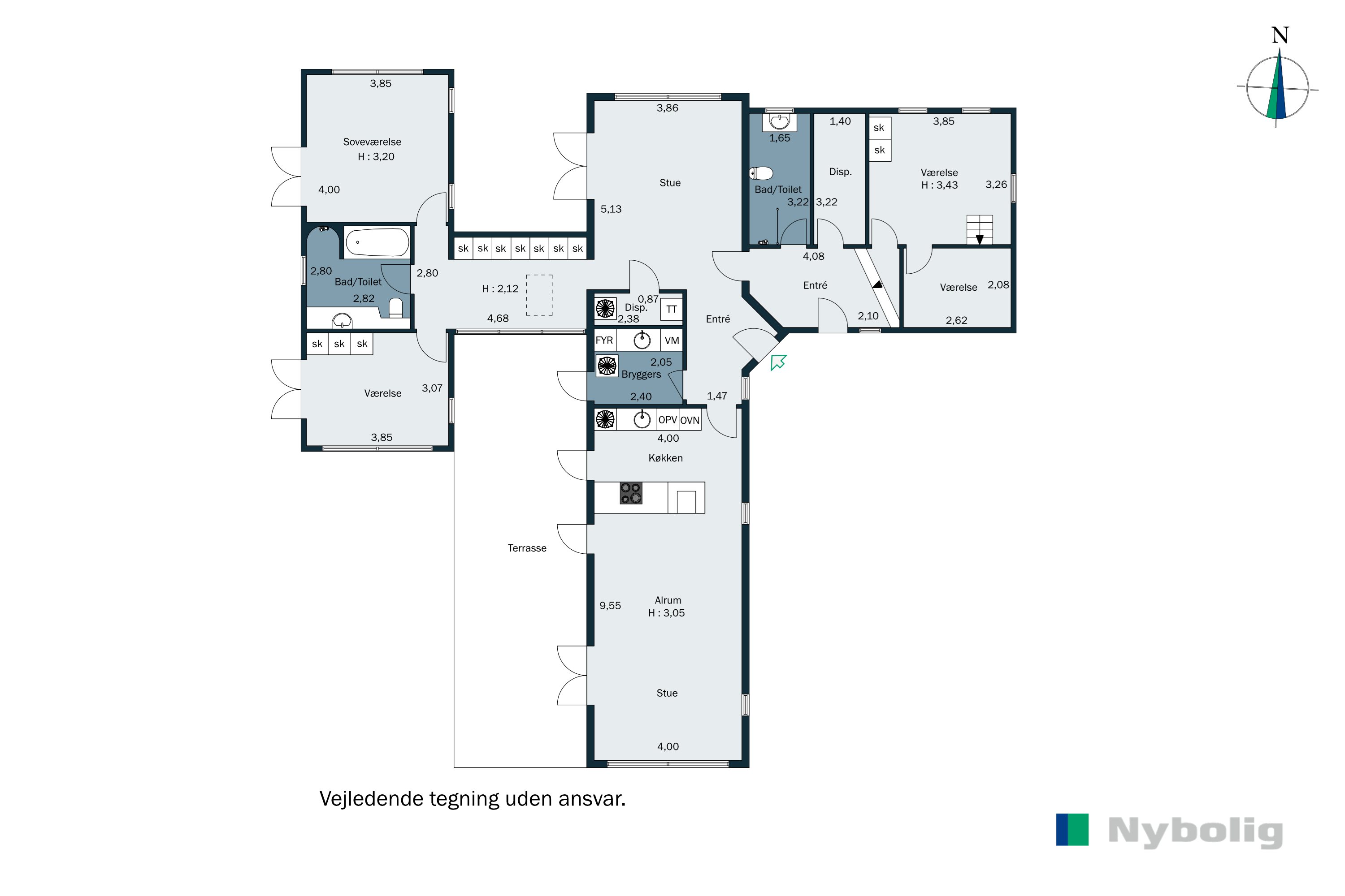 Plantegninger billede af Vingen 1, 2970 Hørsholm