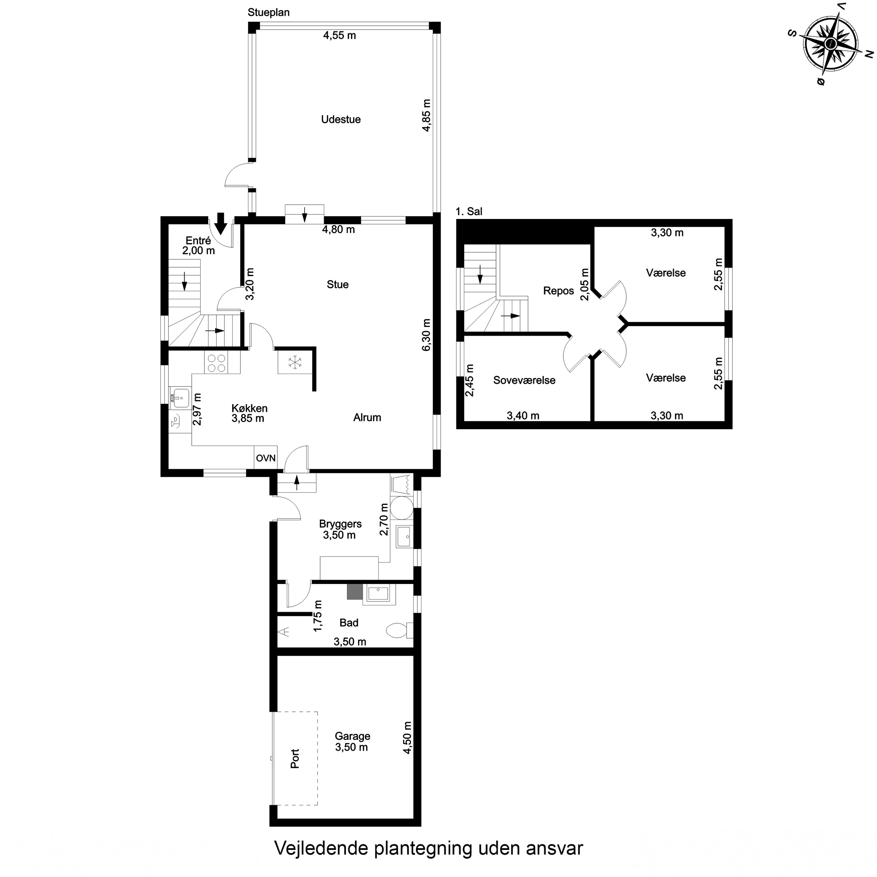 Plantegninger billede af Ørslevvej 16, Ellesø, 5592 Ejby