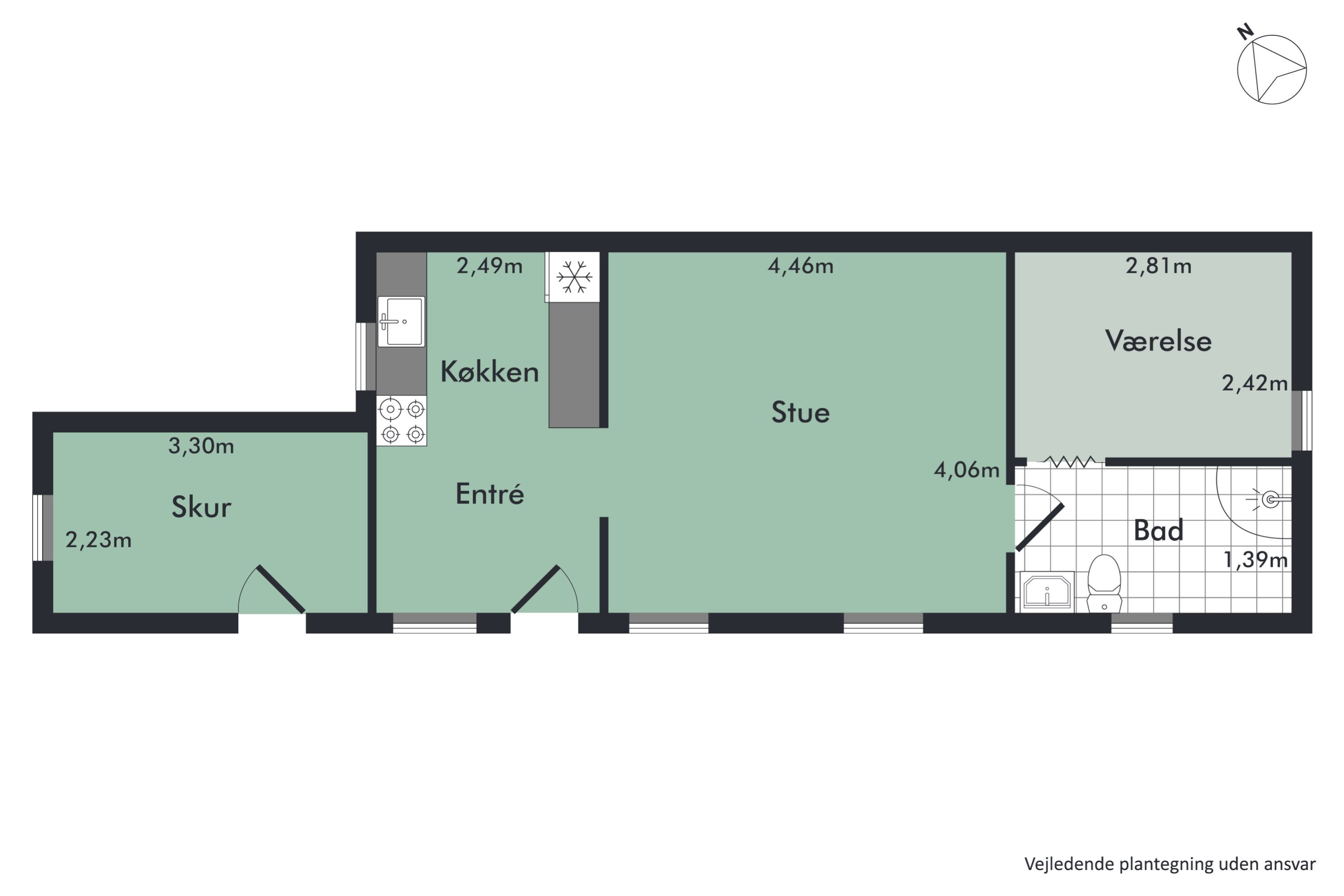 Plantegninger billede af Nyvangsvej 3, Hadsund, 9560 Hadsund