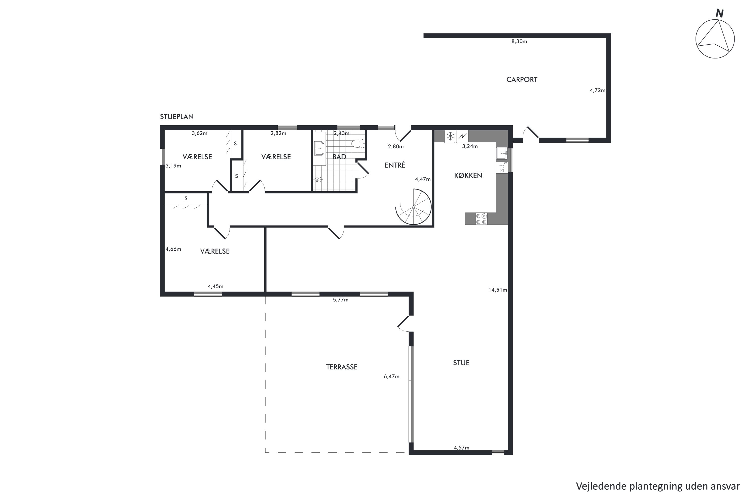 Plantegninger billede af Tjørnevej 2, Hammershøj, 8830 Tjele