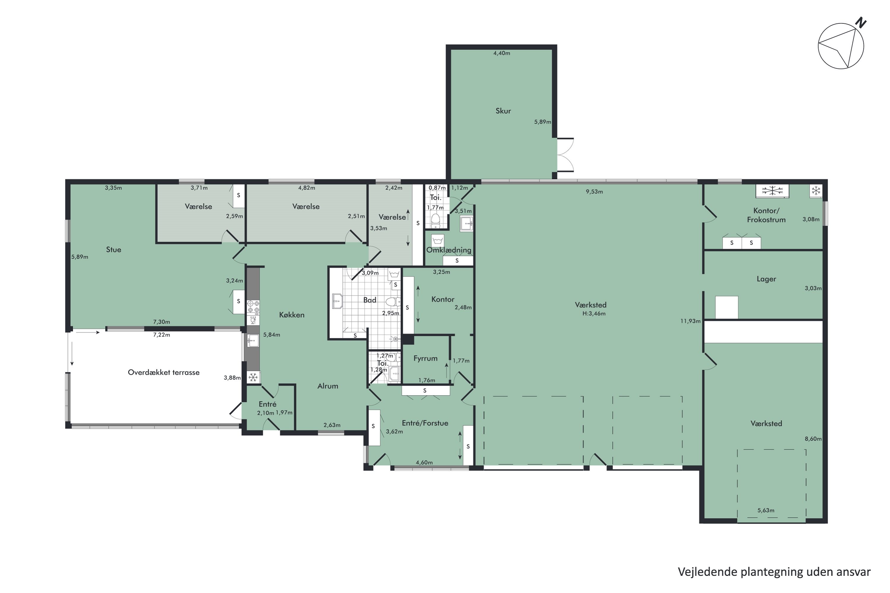 Plantegninger billede af Vesterbro 24, 8970 Havndal
