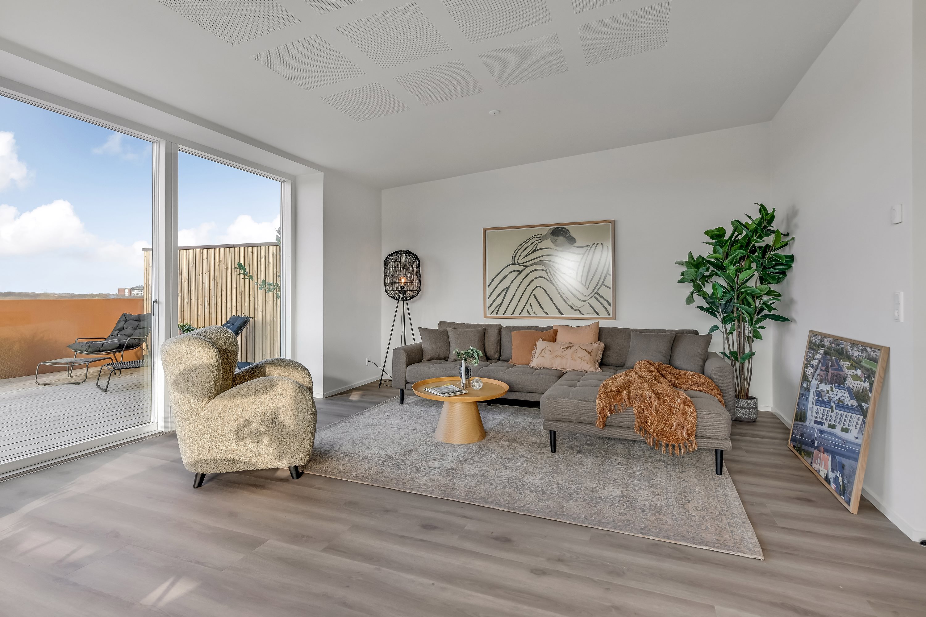 Fremhævet stue billede i fuldskærmstilstand. Billede af Schaubparken 8, 3. th., 6700 Esbjerg