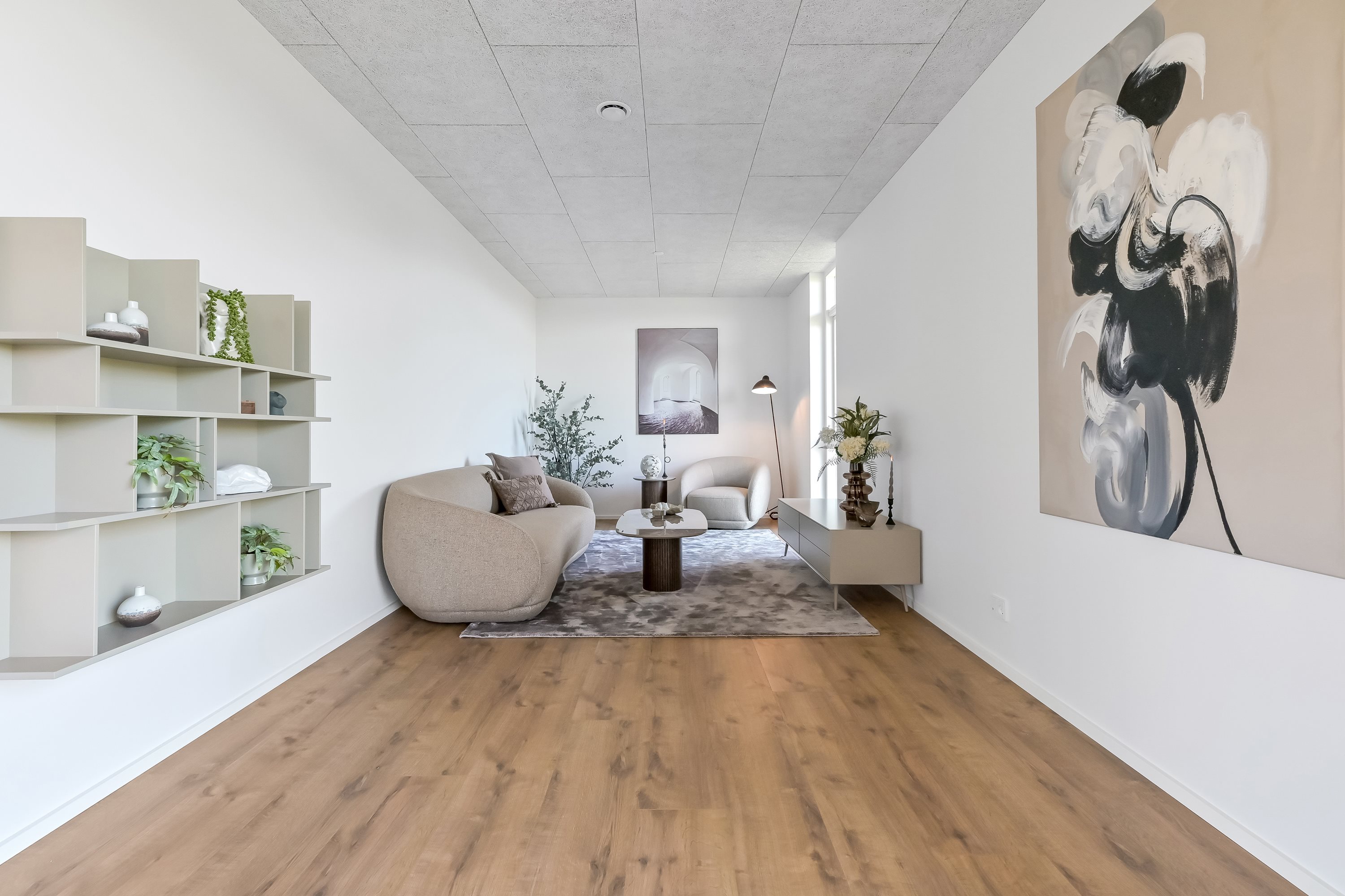 Fremhævet stue billede i fuldskærmstilstand. Billede af Tavlund Allé 34, Lind, 7400 Herning