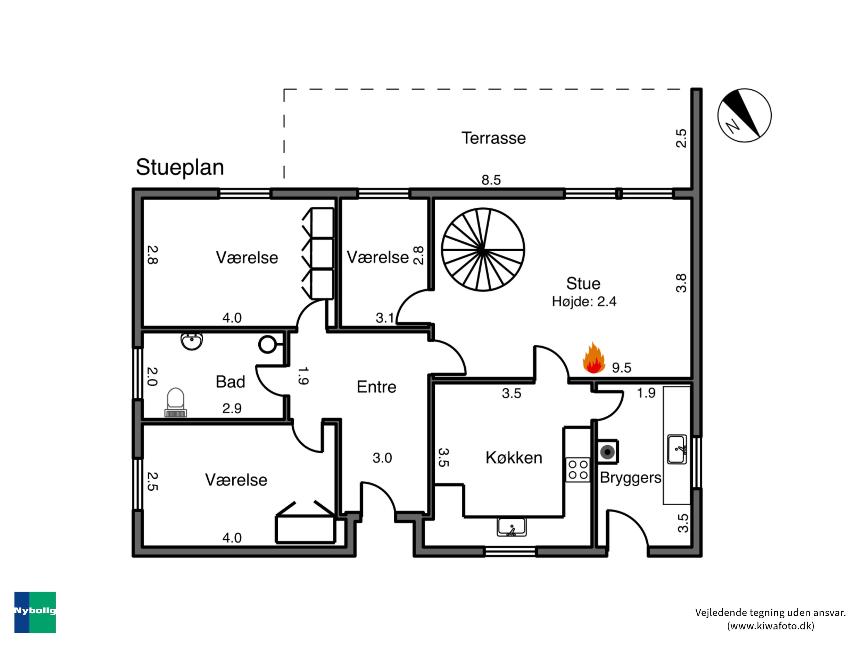 Plantegninger billede af Lindstrømsvej 3, 4941 Bandholm
