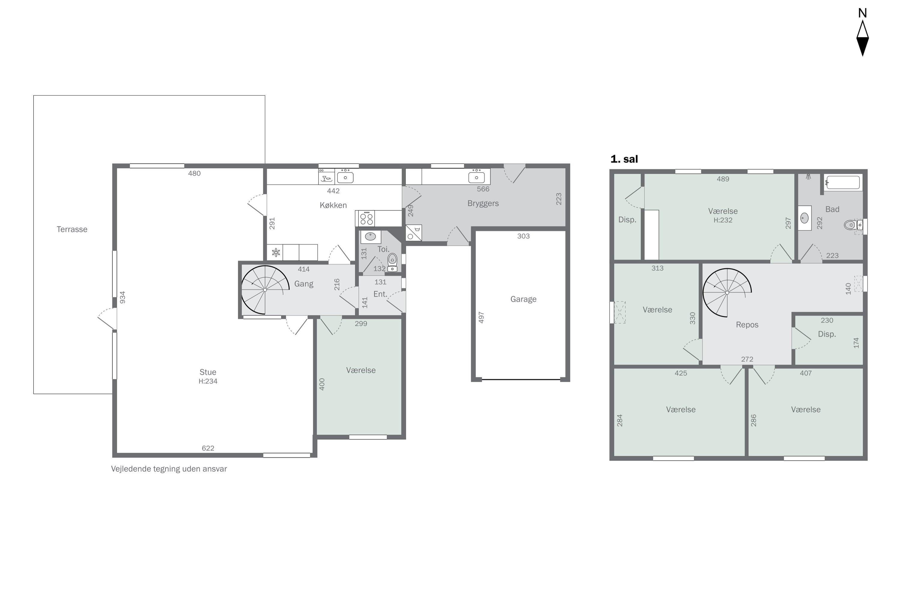 Plantegninger billede af Lonesvej 11, 9800 Hjørring