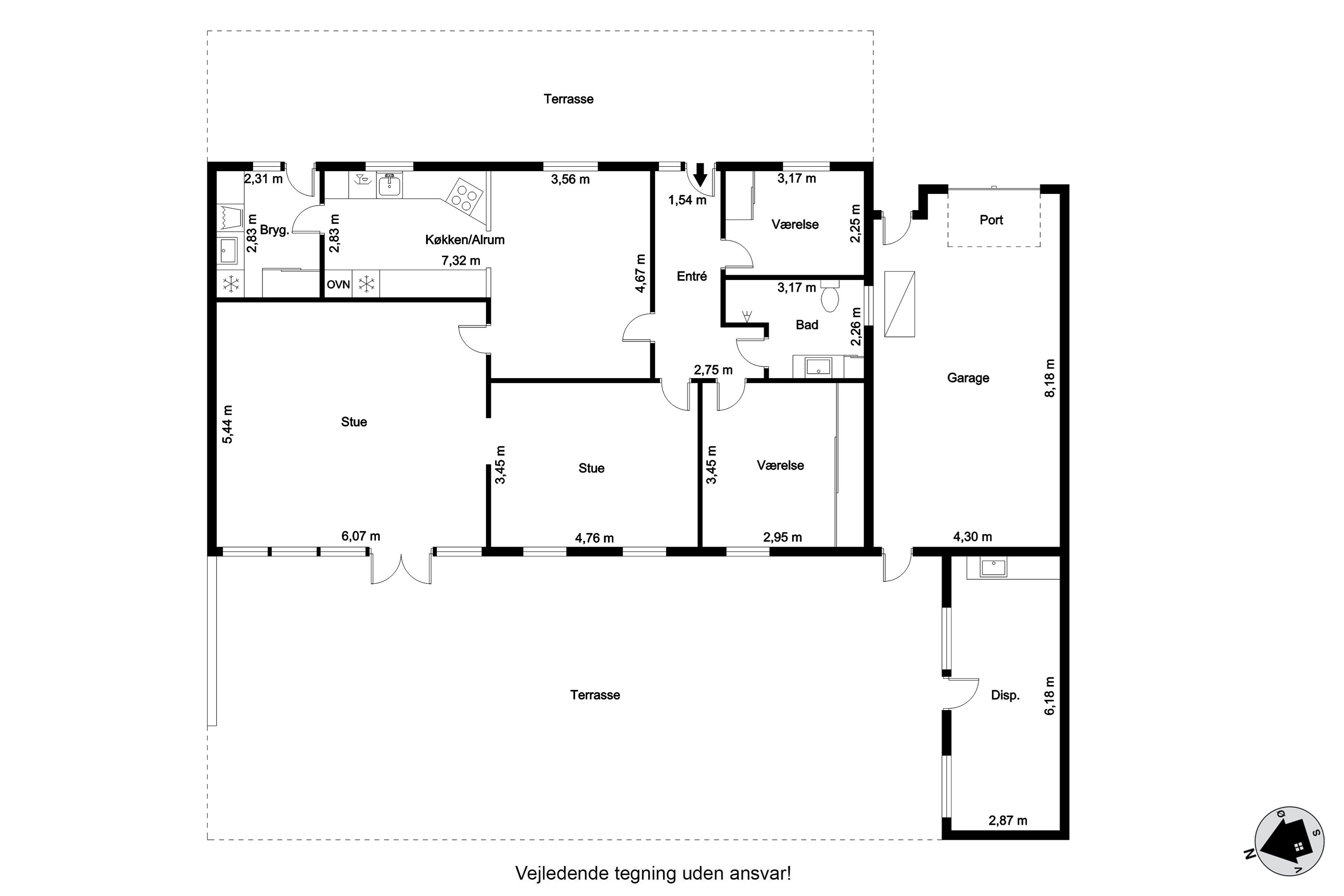 Plantegninger billede af Granvej 2, 9320 Hjallerup