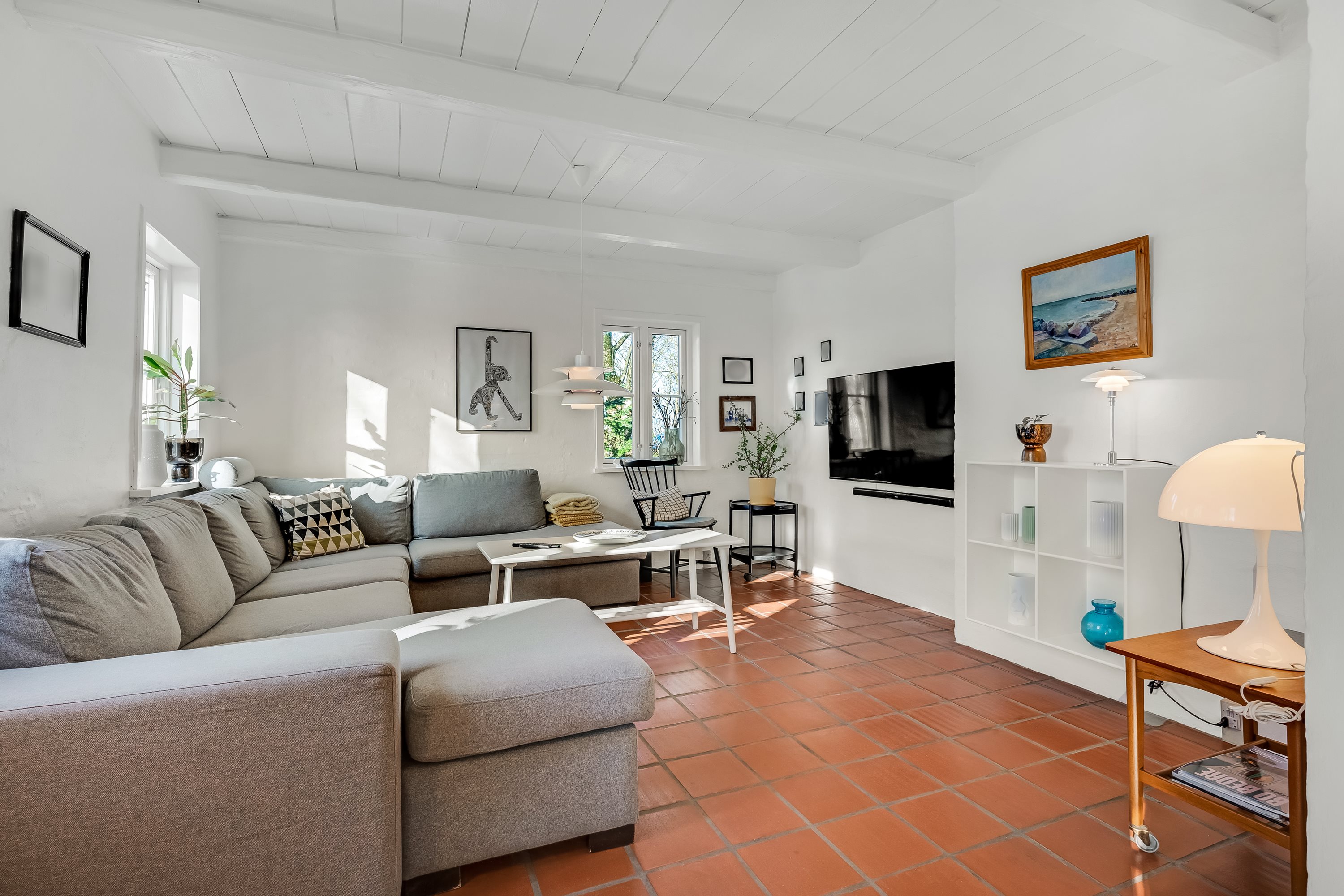 Fremhævet stue billede i fuldskærmstilstand. Billede af Lemtorpvej 27, Nørlem, 7620 Lemvig