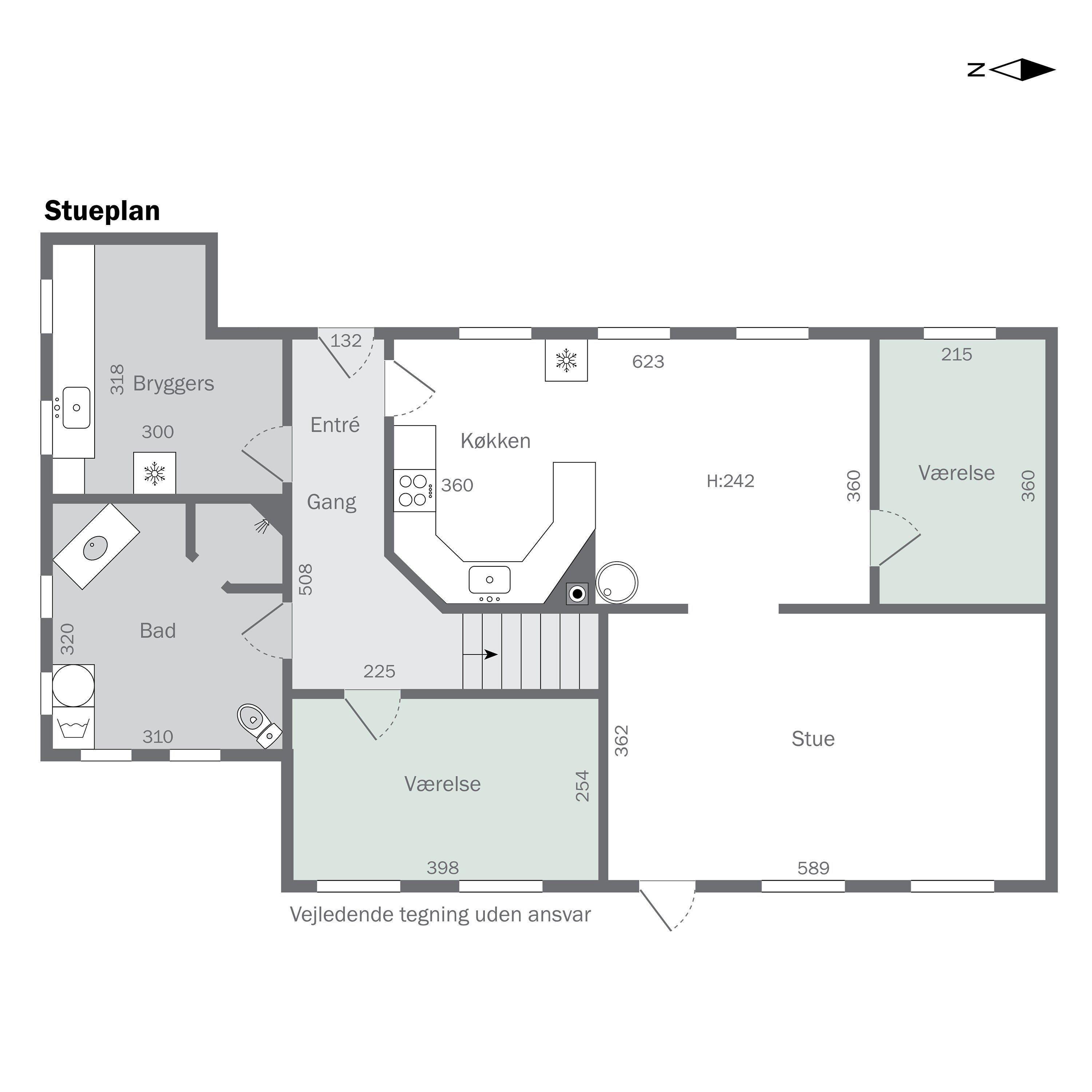 Plantegninger billede af Rørkærvej 9, 4760 Vordingborg