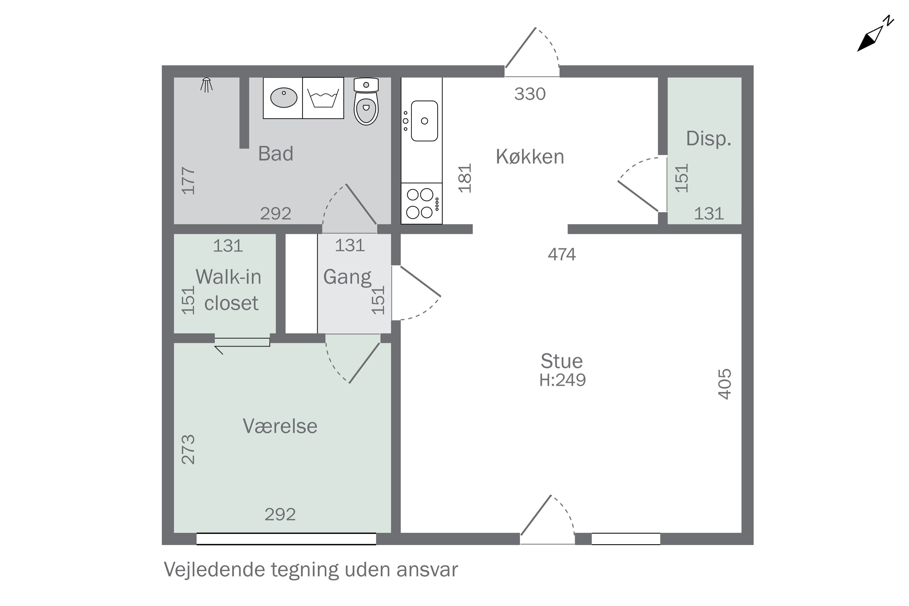 Plantegninger billede af Nansensgade 14, 2. 13., 4200 Slagelse