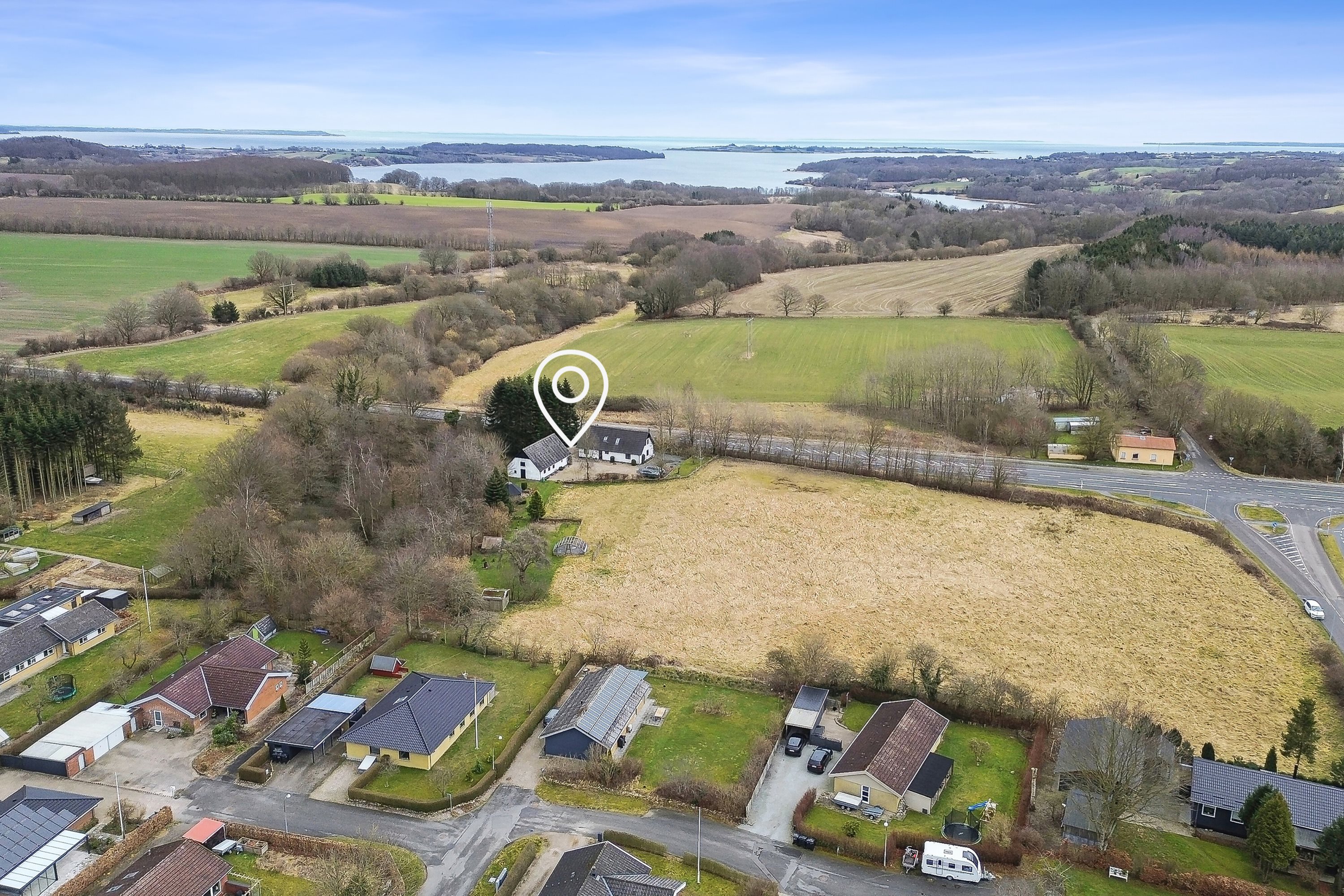 Fremhævet luftfoto billede i fuldskærmstilstand. Billede af Haderslevvej 469, Genner, 6230 Rødekro