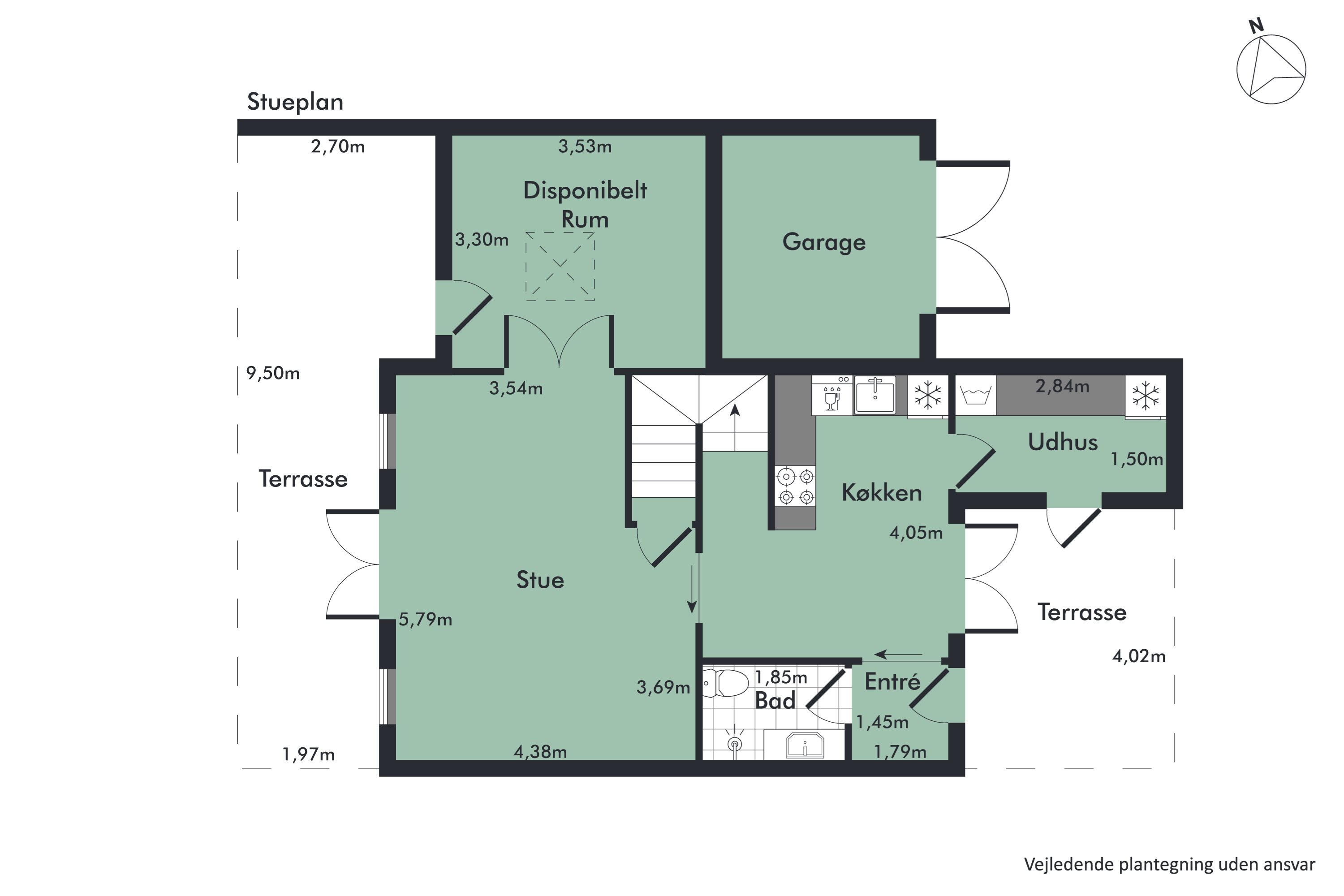Plantegninger billede af Vestpieren 14, 9370 Hals
