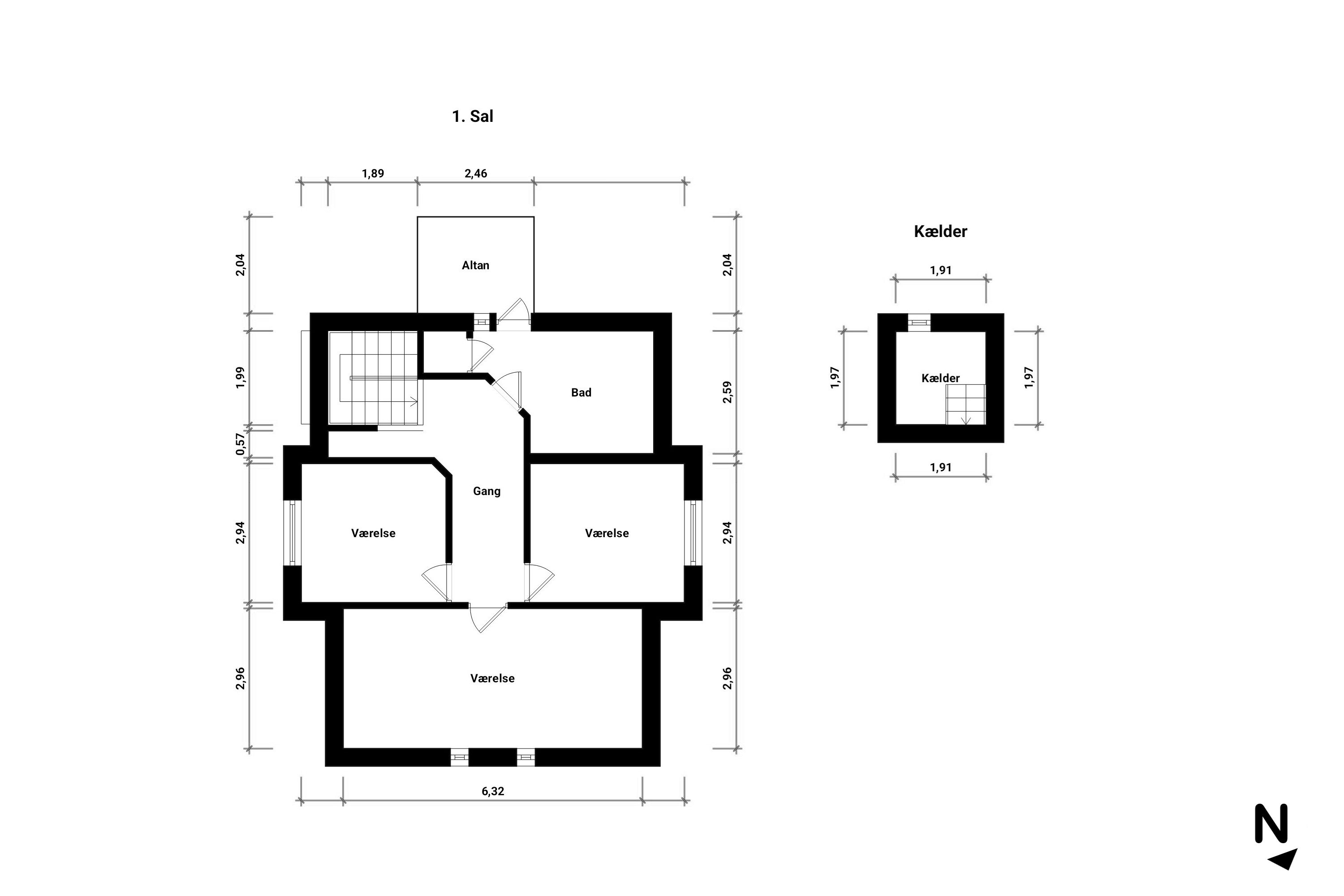 Plantegninger billede af Stationsvej 10, 4873 Væggerløse